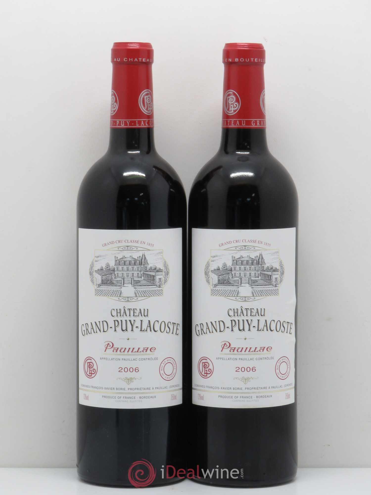 Château Grand Puy Lacoste 5ème Grand Cru Classé 2006 - Lot de 2 bouteilles - 0