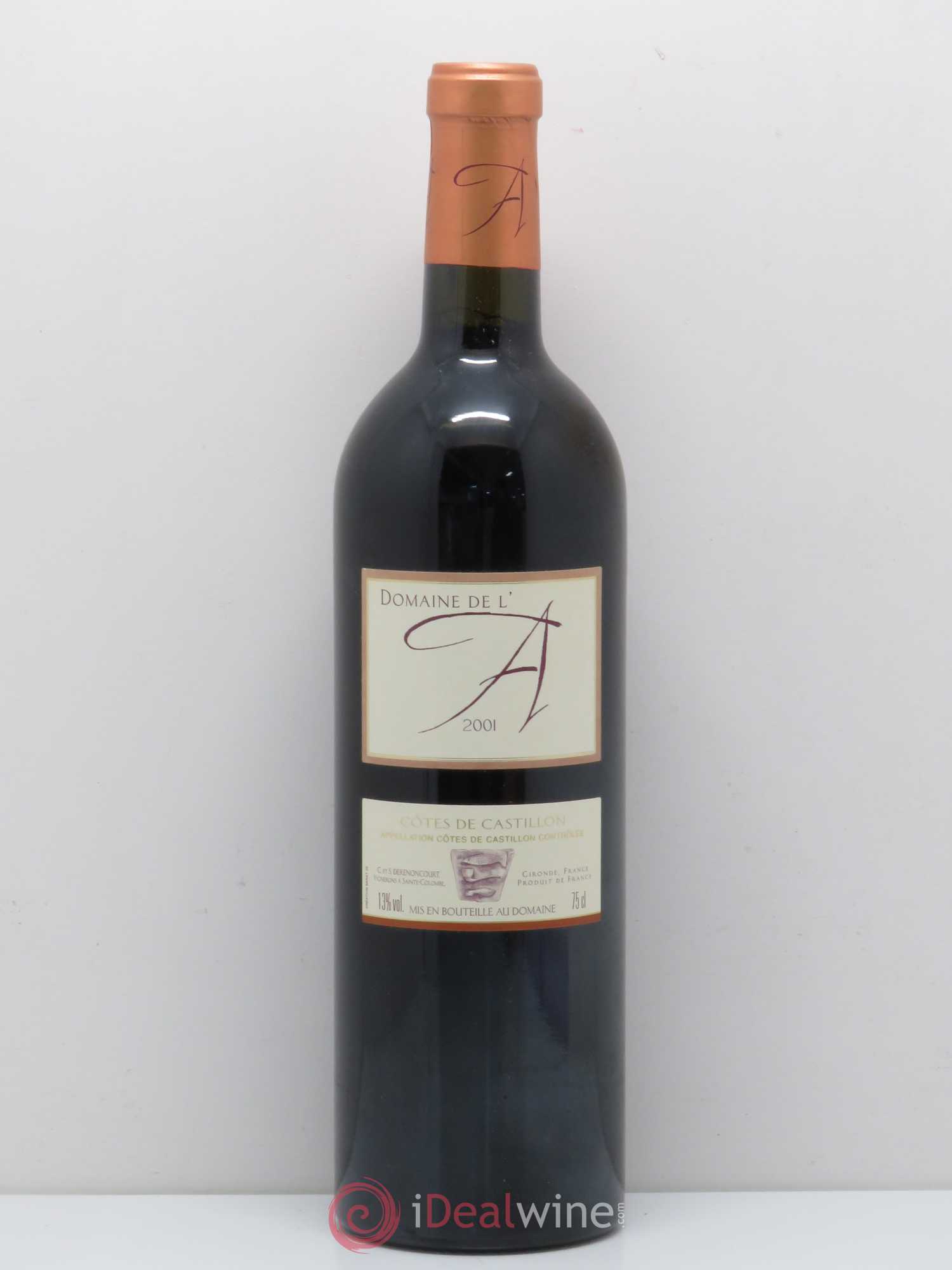Domaine de l'A 2001 - Lot de 1 bouteille - 0