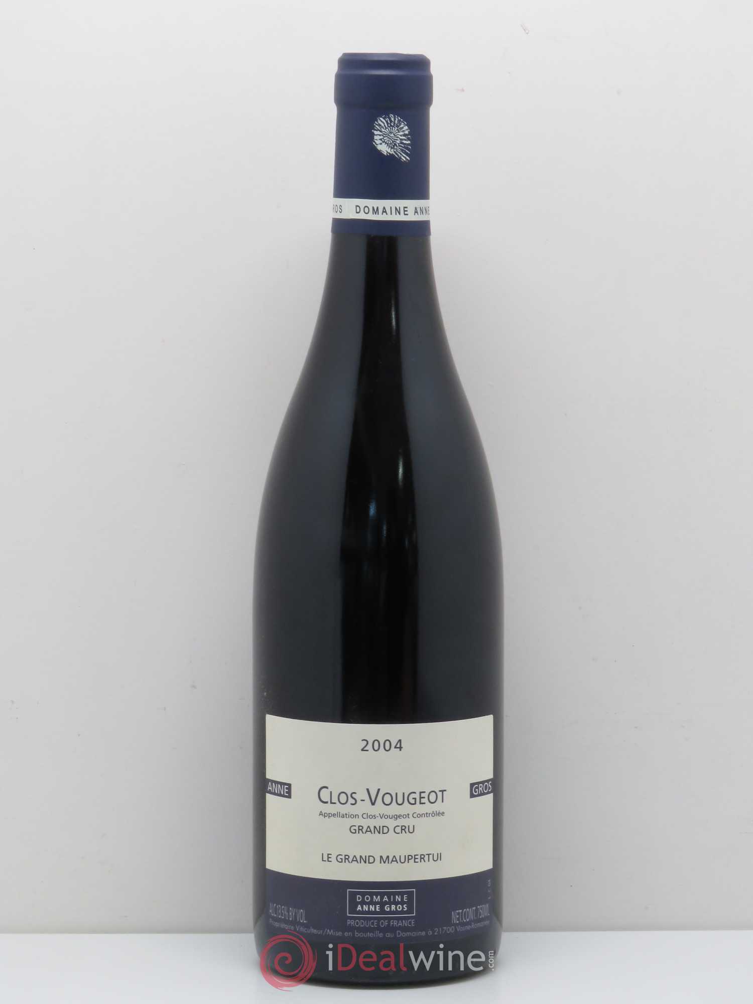 Clos de Vougeot Grand Cru Le Grand Maupertui Anne Gros 2004 - Lot de 1 bouteille - 0