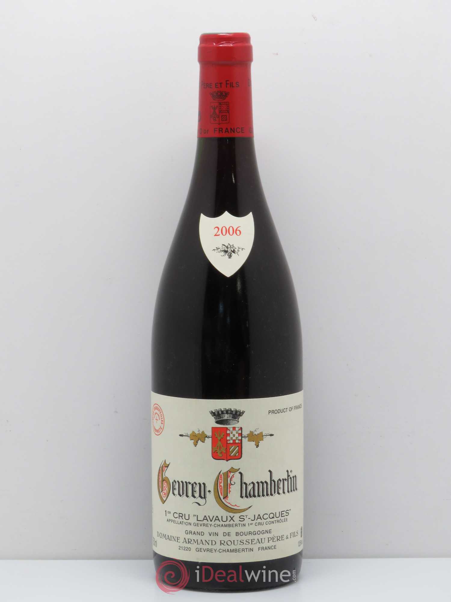 Gevrey-Chambertin 1er Cru Lavaux Saint Jacques Armand Rousseau (Domaine) 2006 - Lot de 1 bouteille - 0