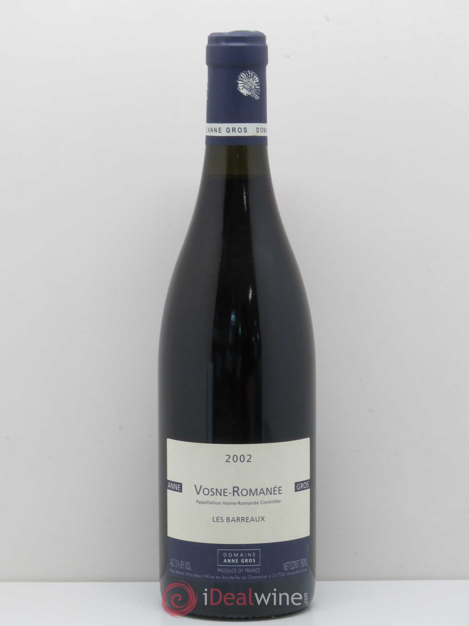 Vosne-Romanée Les Barreaux Anne Gros 2002 - Lot de 1 bouteille - 0