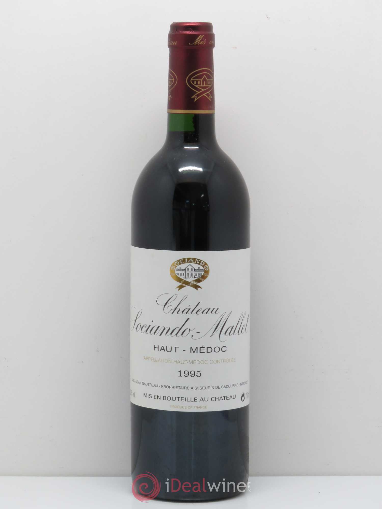 Château Sociando Mallet 1995 - Lot de 1 bouteille - 0