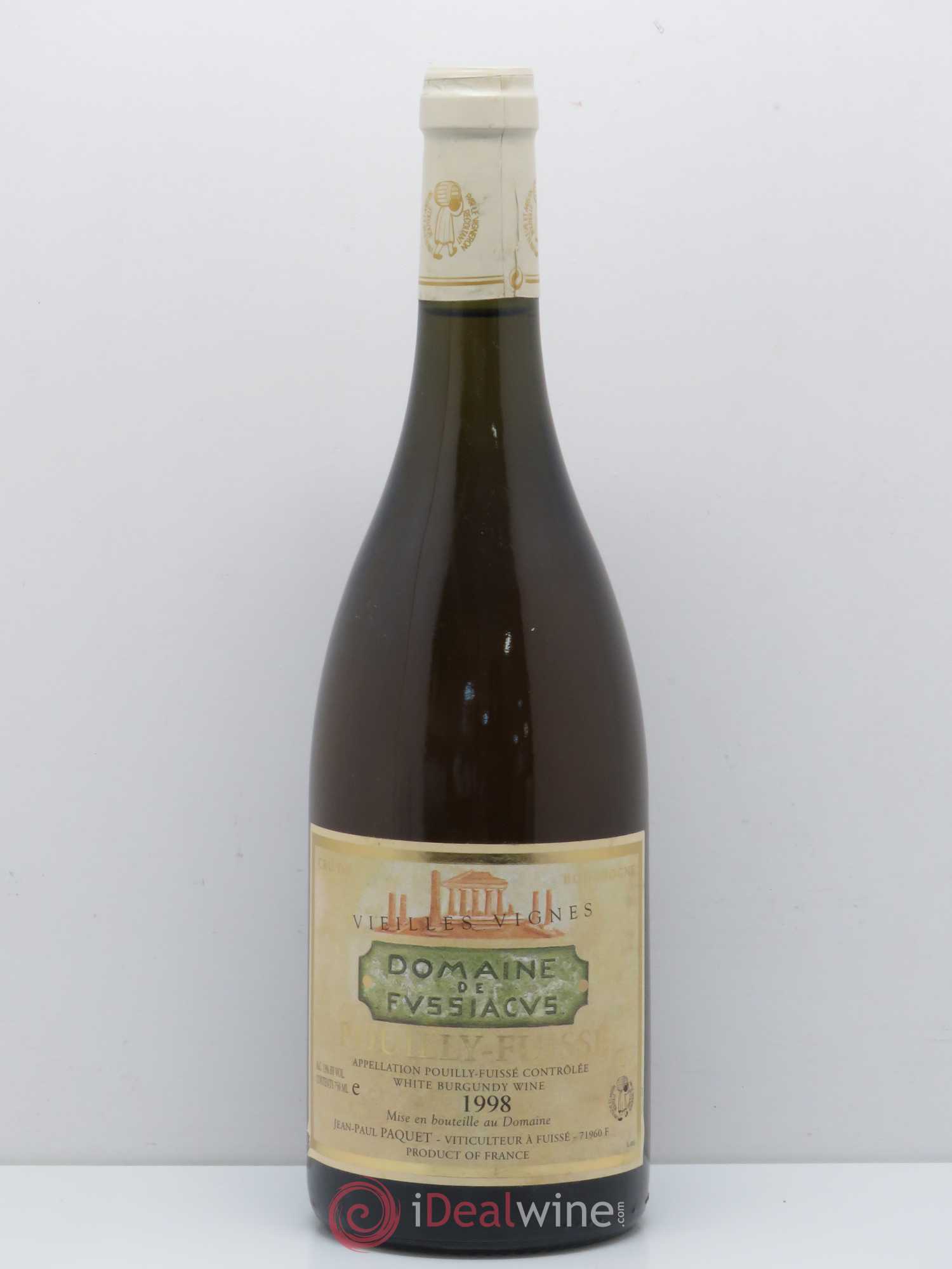Pouilly-Fuissé Vieilles Vignes Domaine de Fussiacus Jean Paul Paquet 1998 - Posten von 1 Flasche - 0