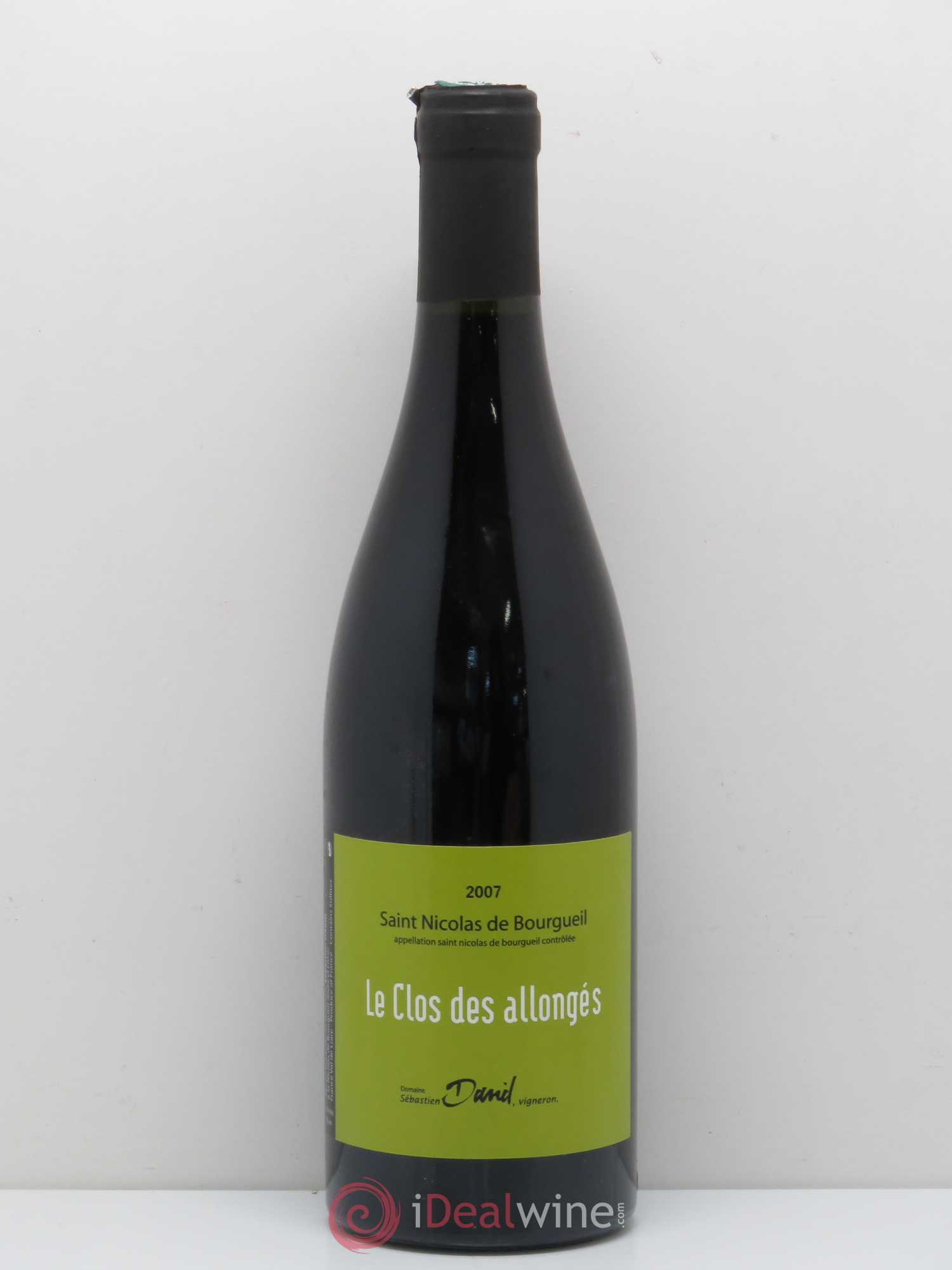 Saint-Nicolas de Bourgueil Le clos des allongés Domaine Sebastien DAVID 2007 - Posten von 1 Flasche - 0