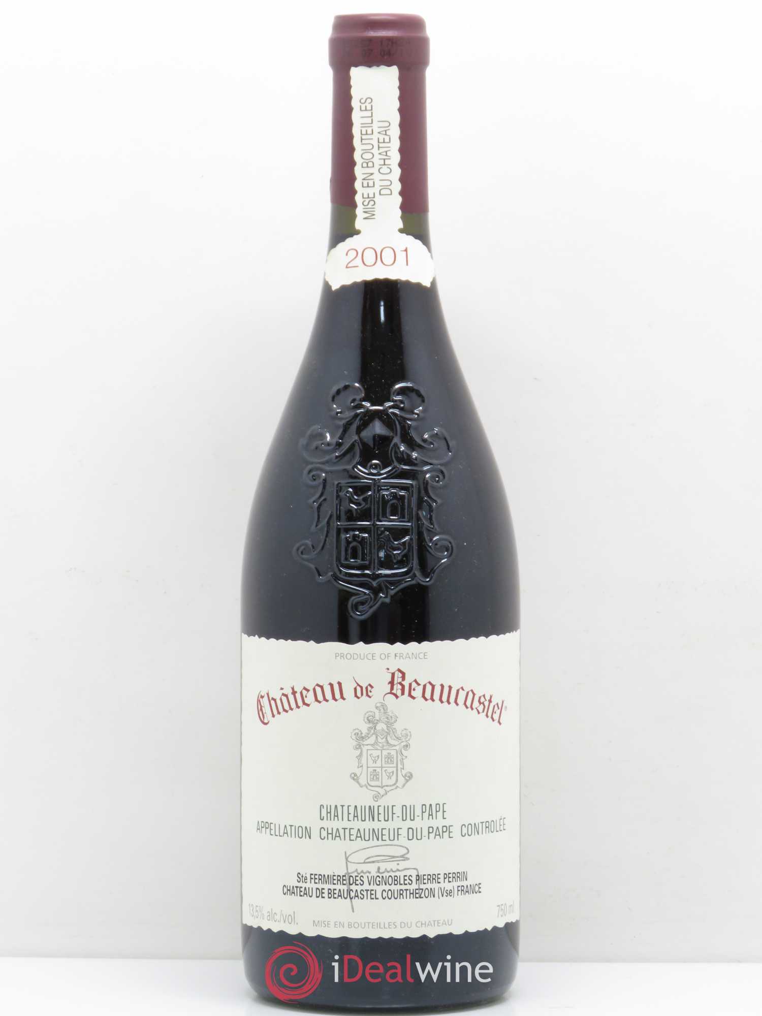 Châteauneuf-du-Pape Château de Beaucastel Famille Perrin 2001 - Lot de 1 bouteille - 0