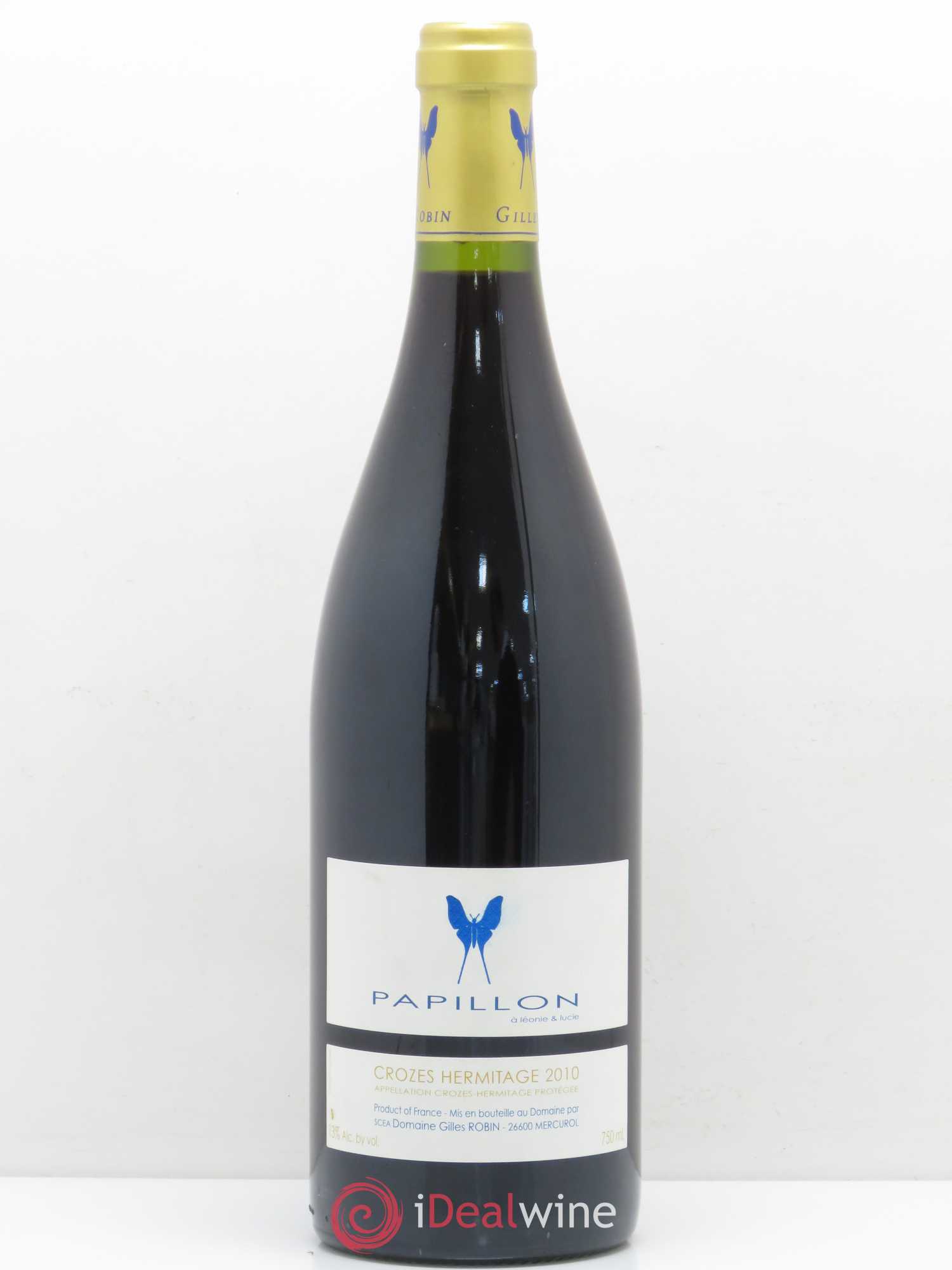 Crozes-Hermitage Papillon Gilles Robin 2010 - Lot de 1 bouteille - 0