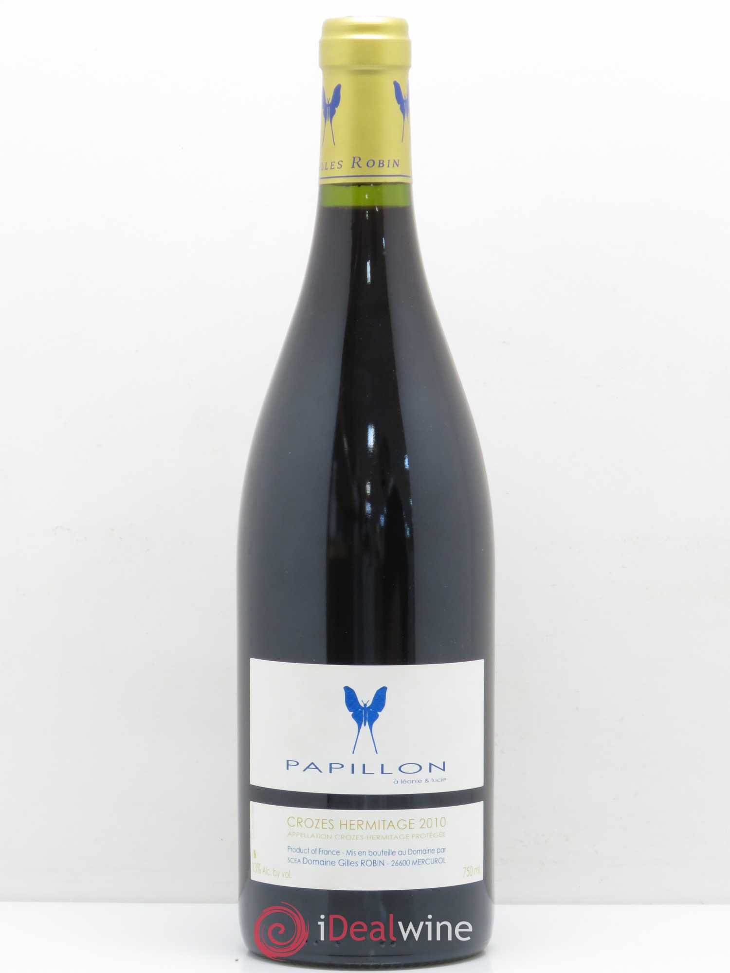 Crozes-Hermitage Papillon Gilles Robin 2010 - Lot de 1 bouteille - 0