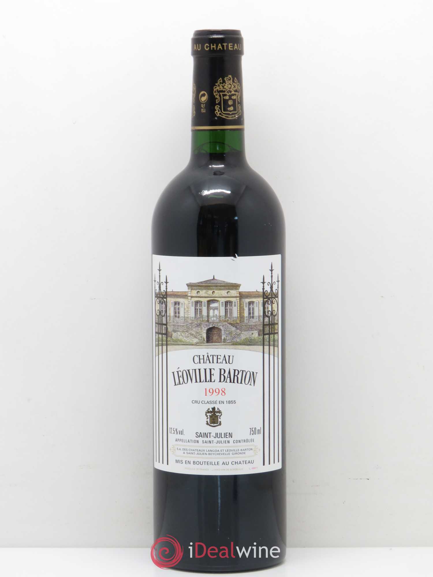 Château Léoville Barton 2ème Grand Cru Classé 1998 - Lot de 1 bouteille - 0