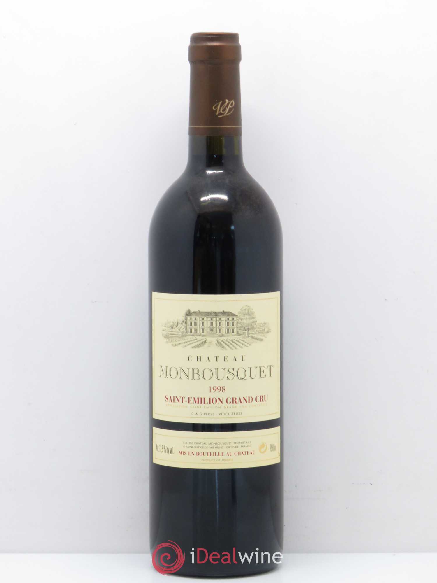Château Monbousquet Grand Cru Classé 1998 - Lot de 1 bouteille - 0