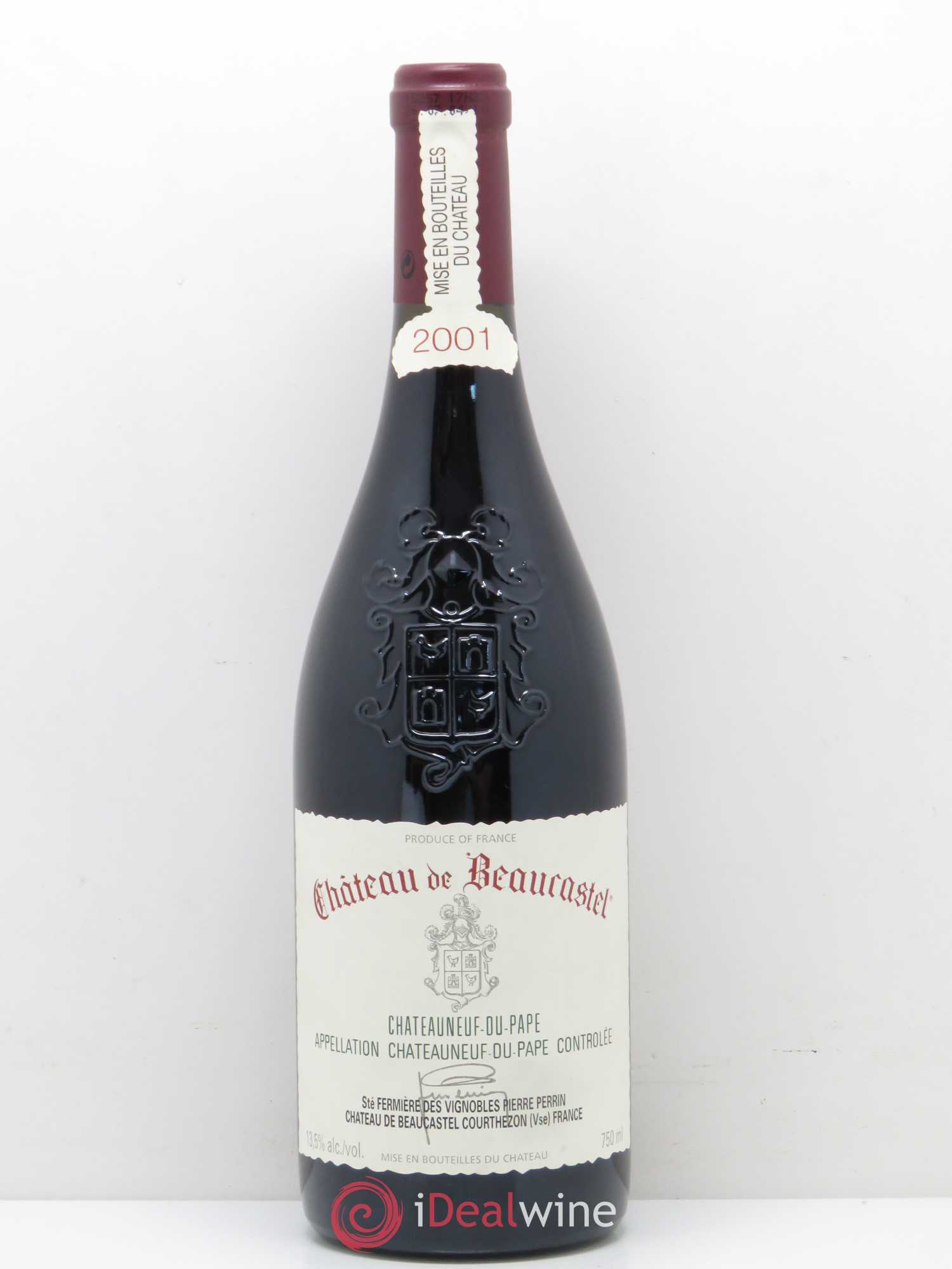 Châteauneuf-du-Pape Château de Beaucastel Famille Perrin 2001 - Lot de 1 bouteille - 0