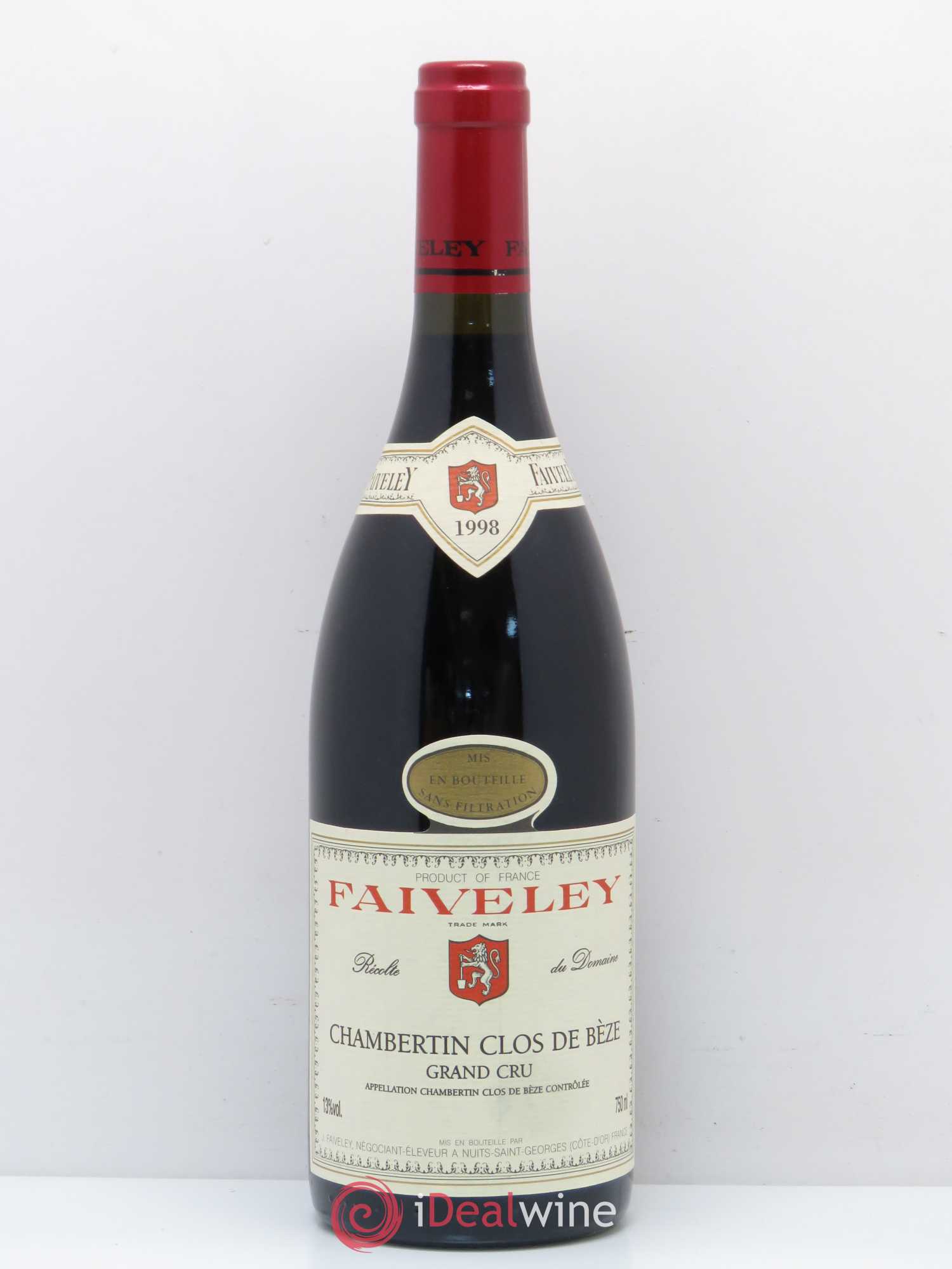 Chambertin Clos de Bèze Grand Cru Faiveley 1998 - Lot de 1 bouteille - 0