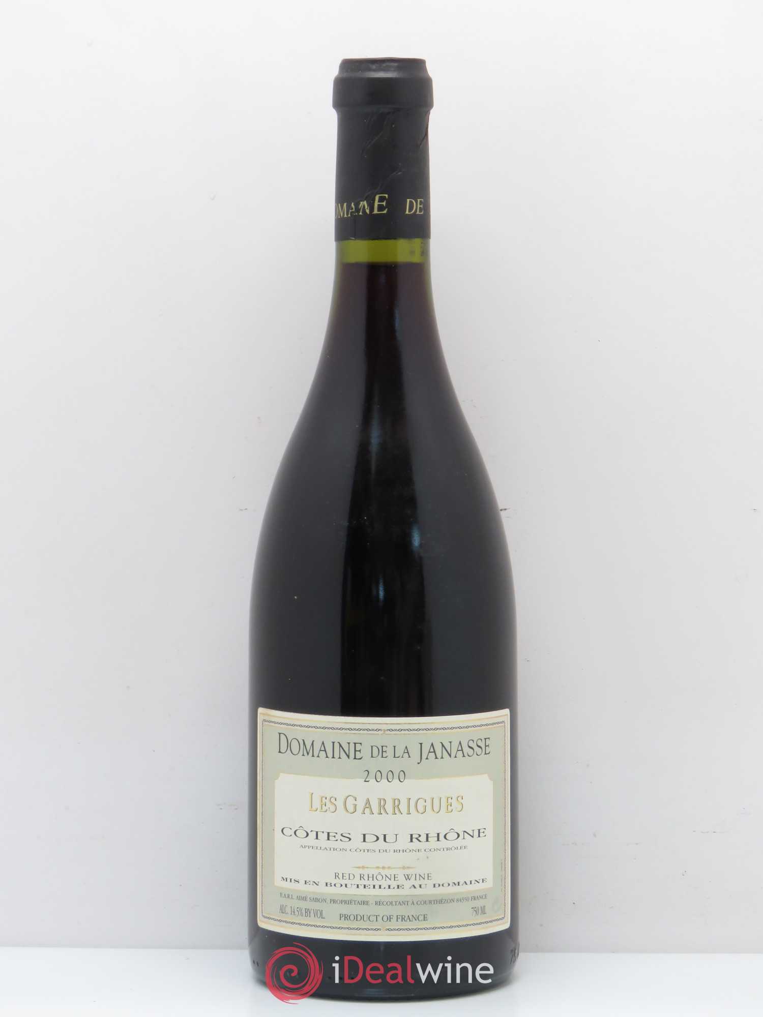 Côtes-du-Rhône La Janasse (Domaine de) Aimé Sabon Les Garrigues 2000 - Posten von 1 Flasche - 0