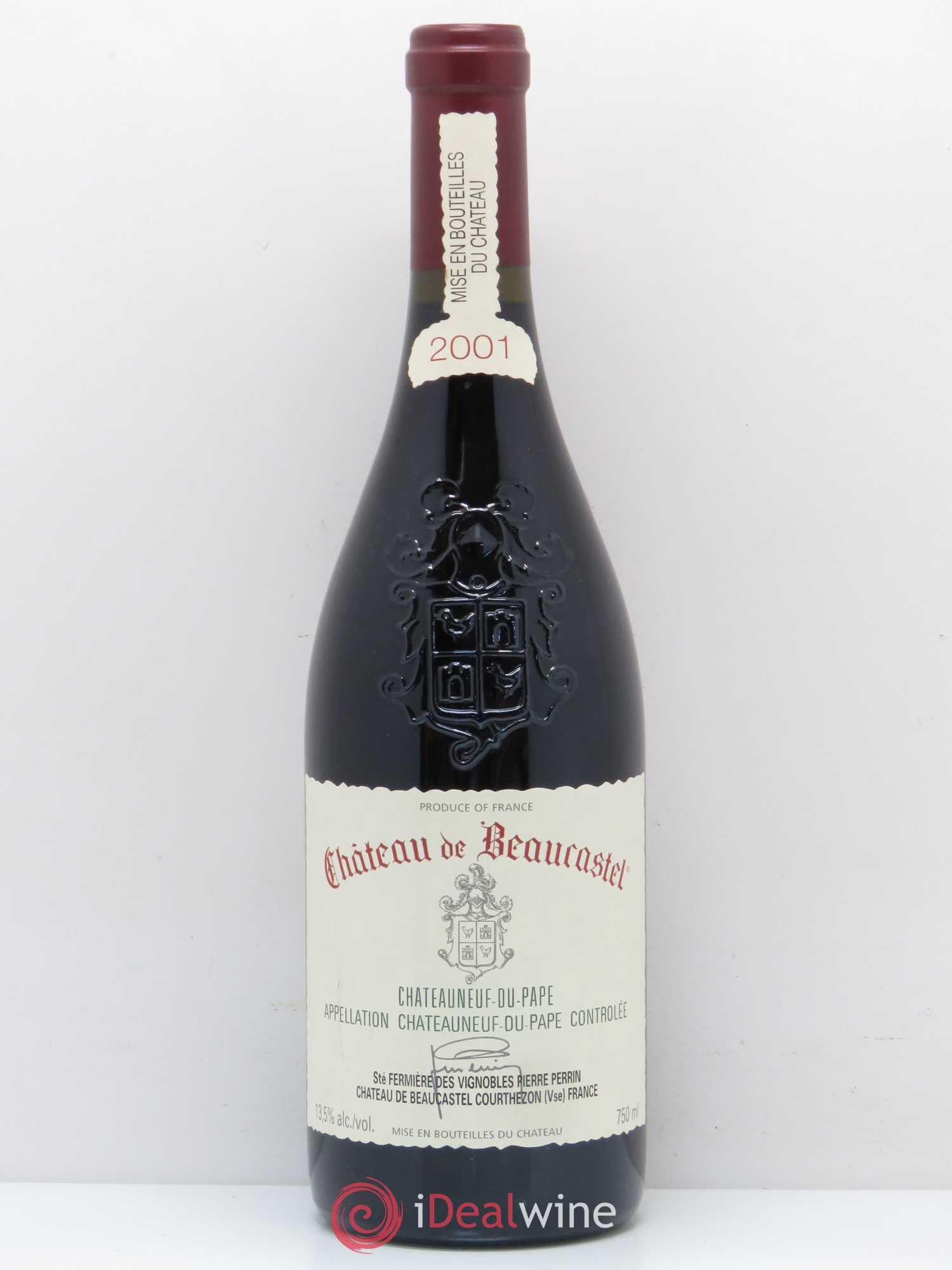 Châteauneuf-du-Pape Château de Beaucastel Famille Perrin 2001 - Lot de 1 bouteille - 0