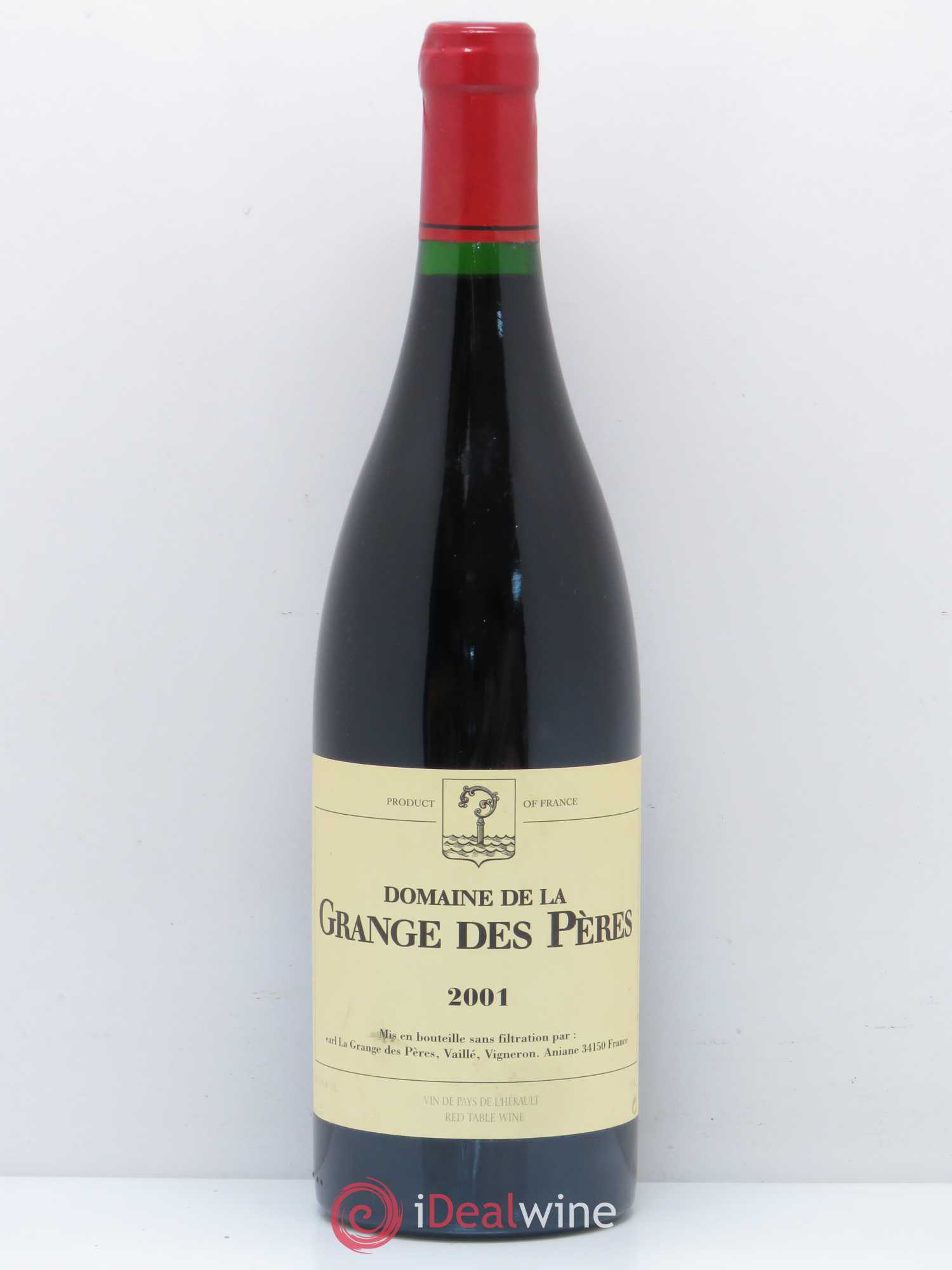 Pays d'Hérault Grange des Pères Laurent Vaillé 2001 - Lot de 1 bouteille - 0