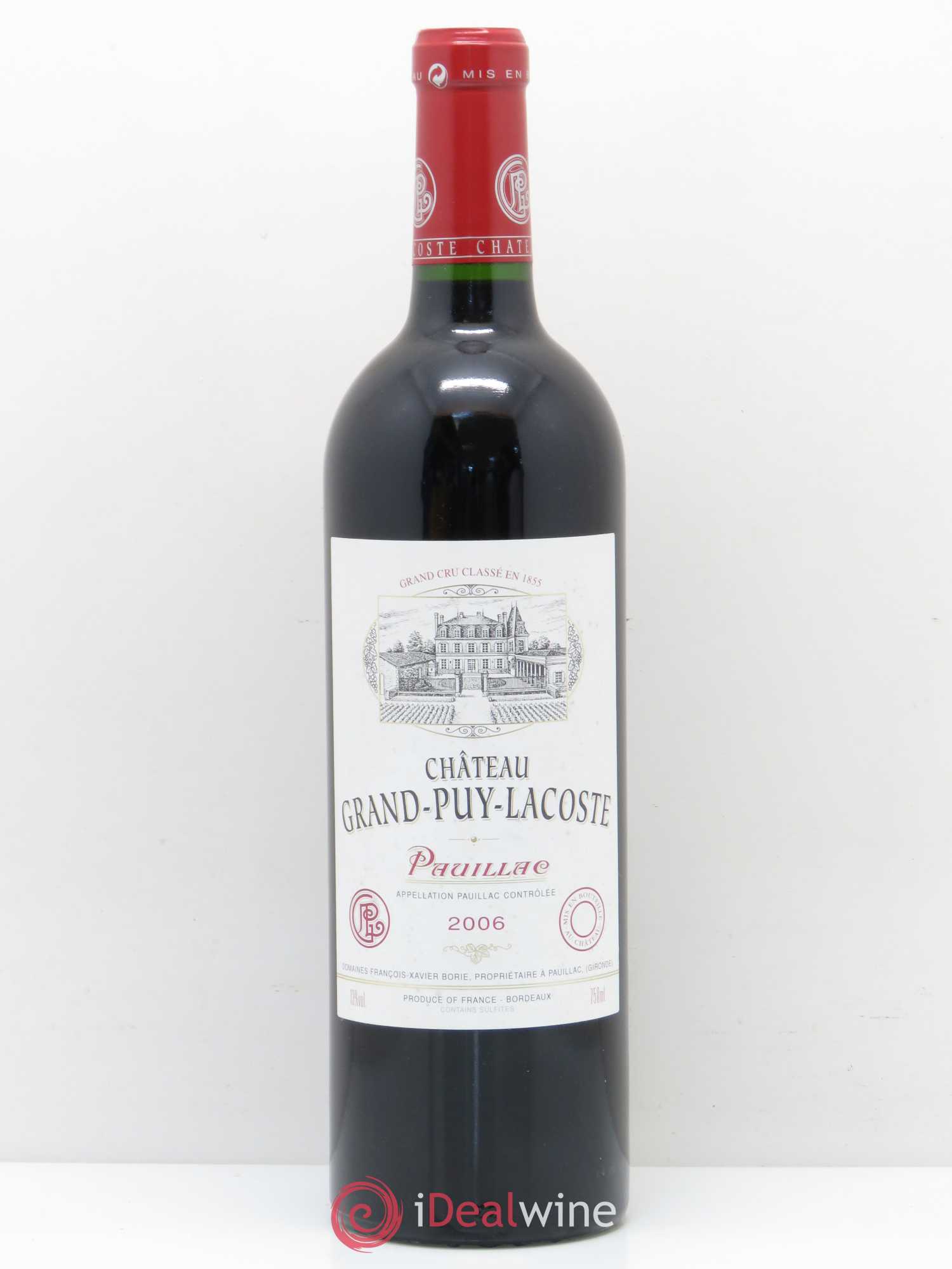 Château Grand Puy Lacoste 5ème Grand Cru Classé 2006 - Lot de 1 bouteille - 0