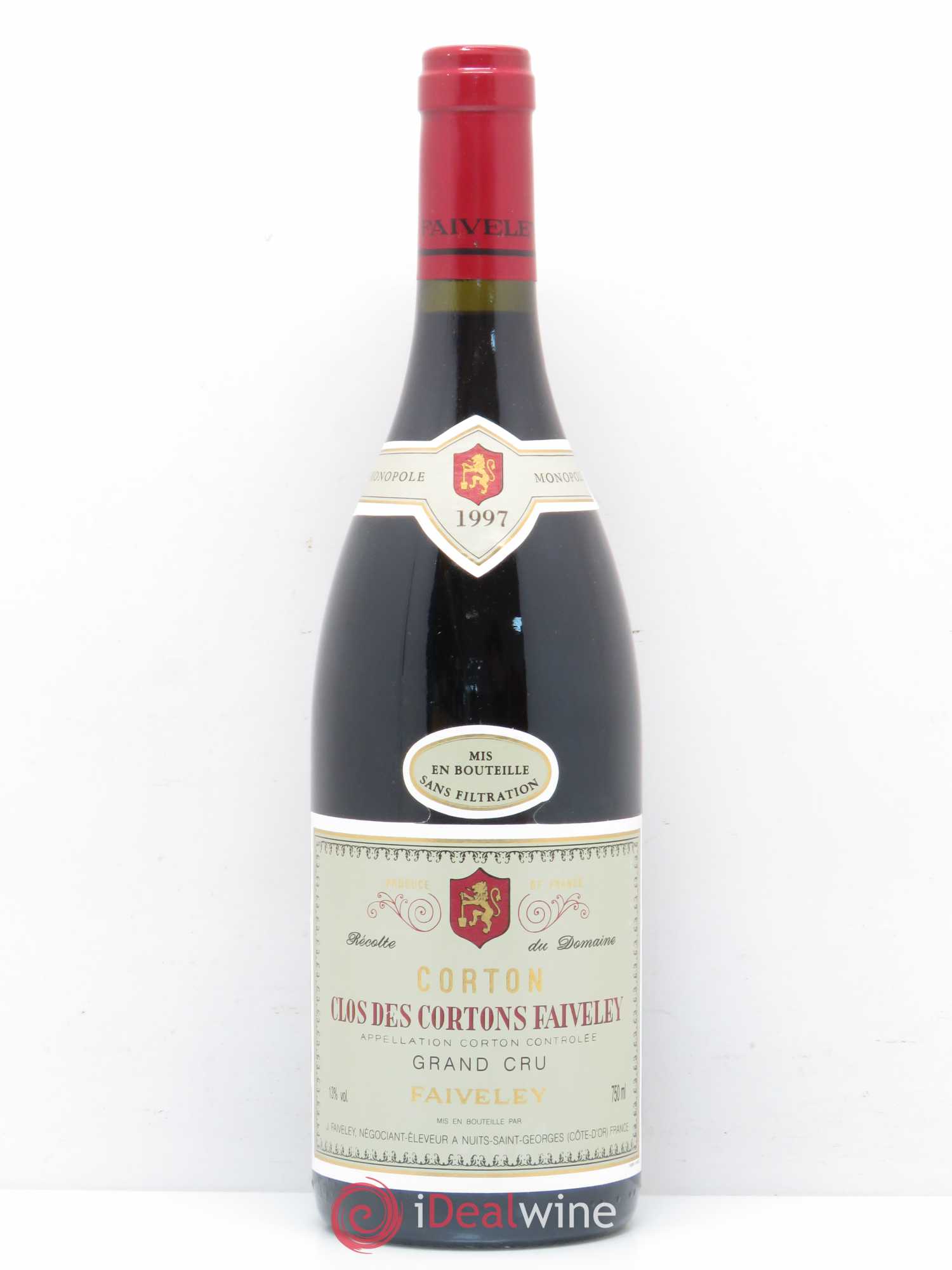 Corton Grand Cru Clos des Cortons Faiveley 1997 - Lot de 1 bouteille - 0