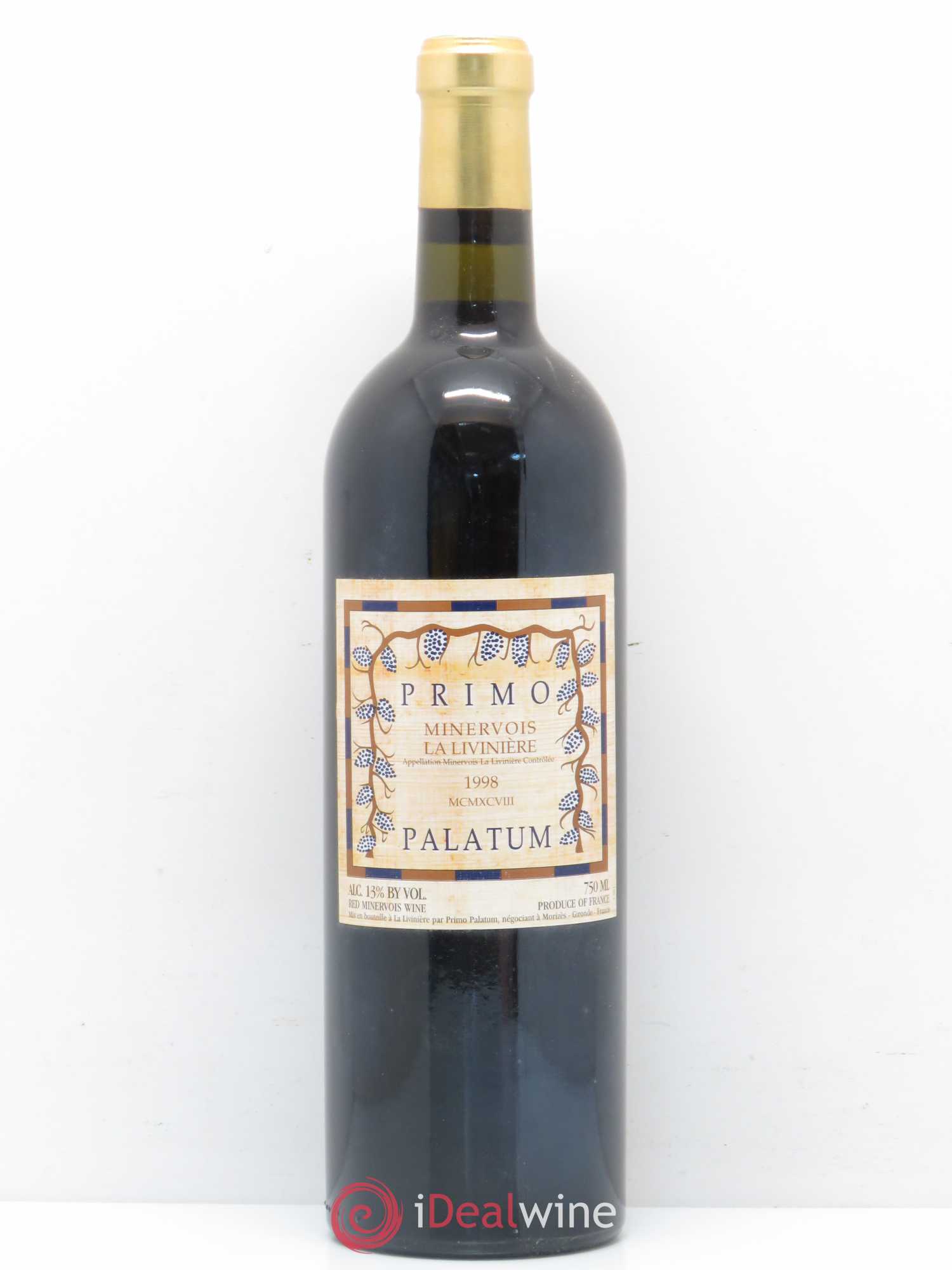 Minervois La Livinière Primo Palatum 1998 - Posten von 1 Flasche - 0