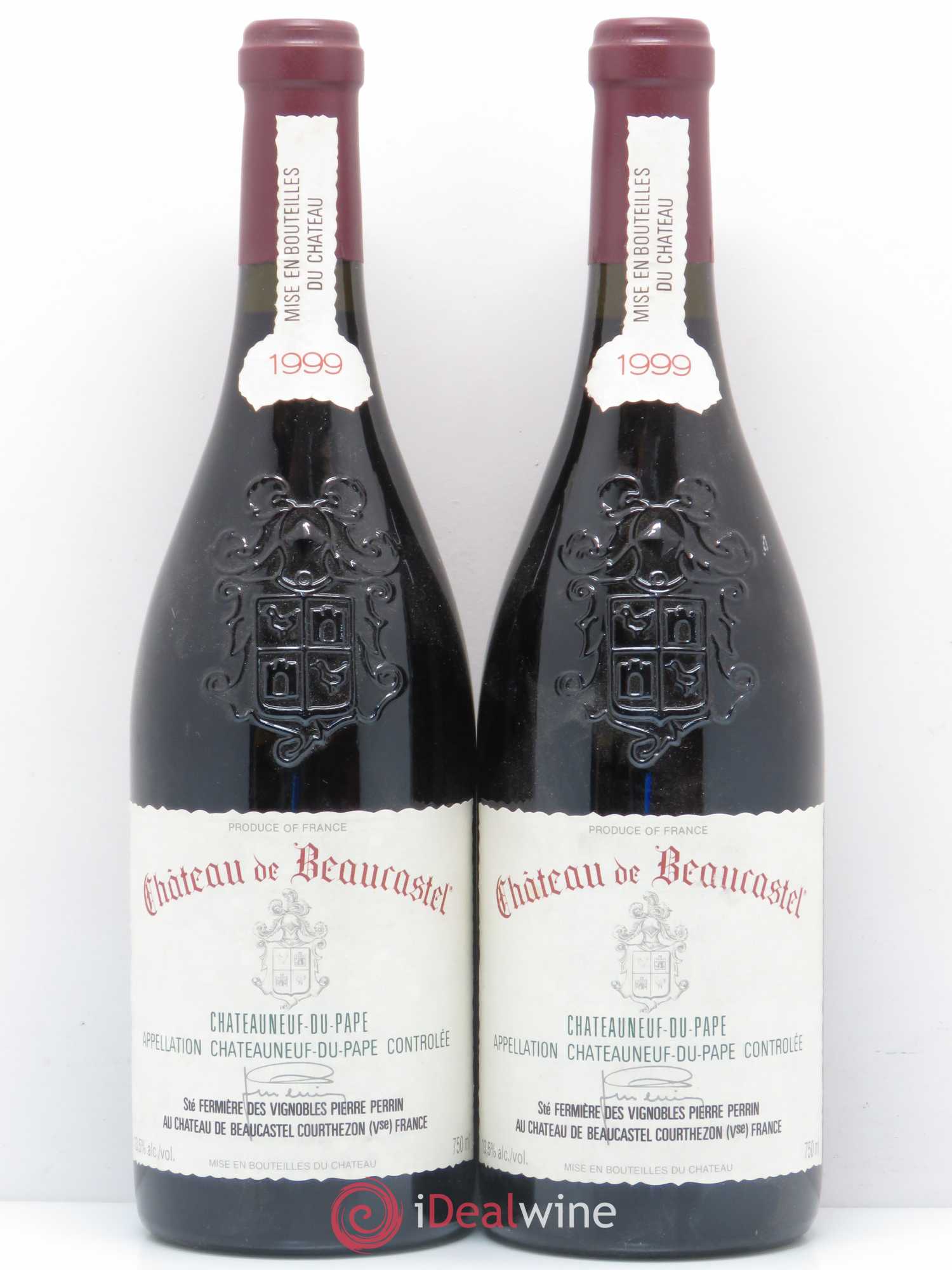 Châteauneuf-du-Pape Château de Beaucastel Famille Perrin 1999 - Lot de 2 bouteilles - 0