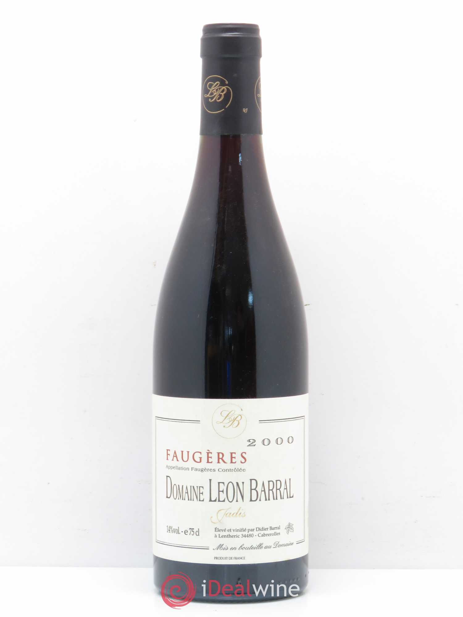 Faugères Jadis Domaine Léon Barral 2000 - Lot de 1 bouteille - 0
