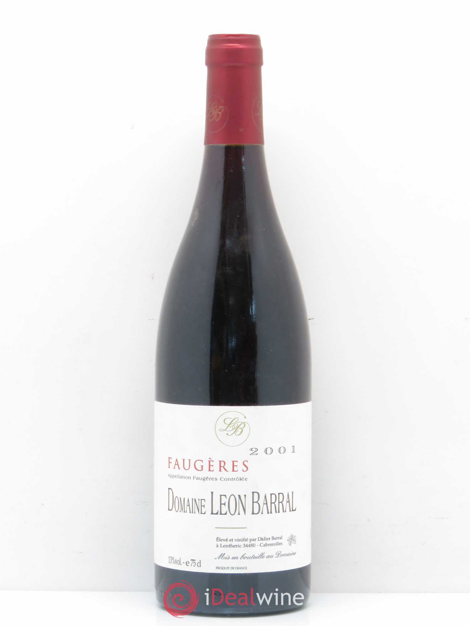 Faugères Domaine Léon Barral 2001 - Lot de 1 bouteille - 0