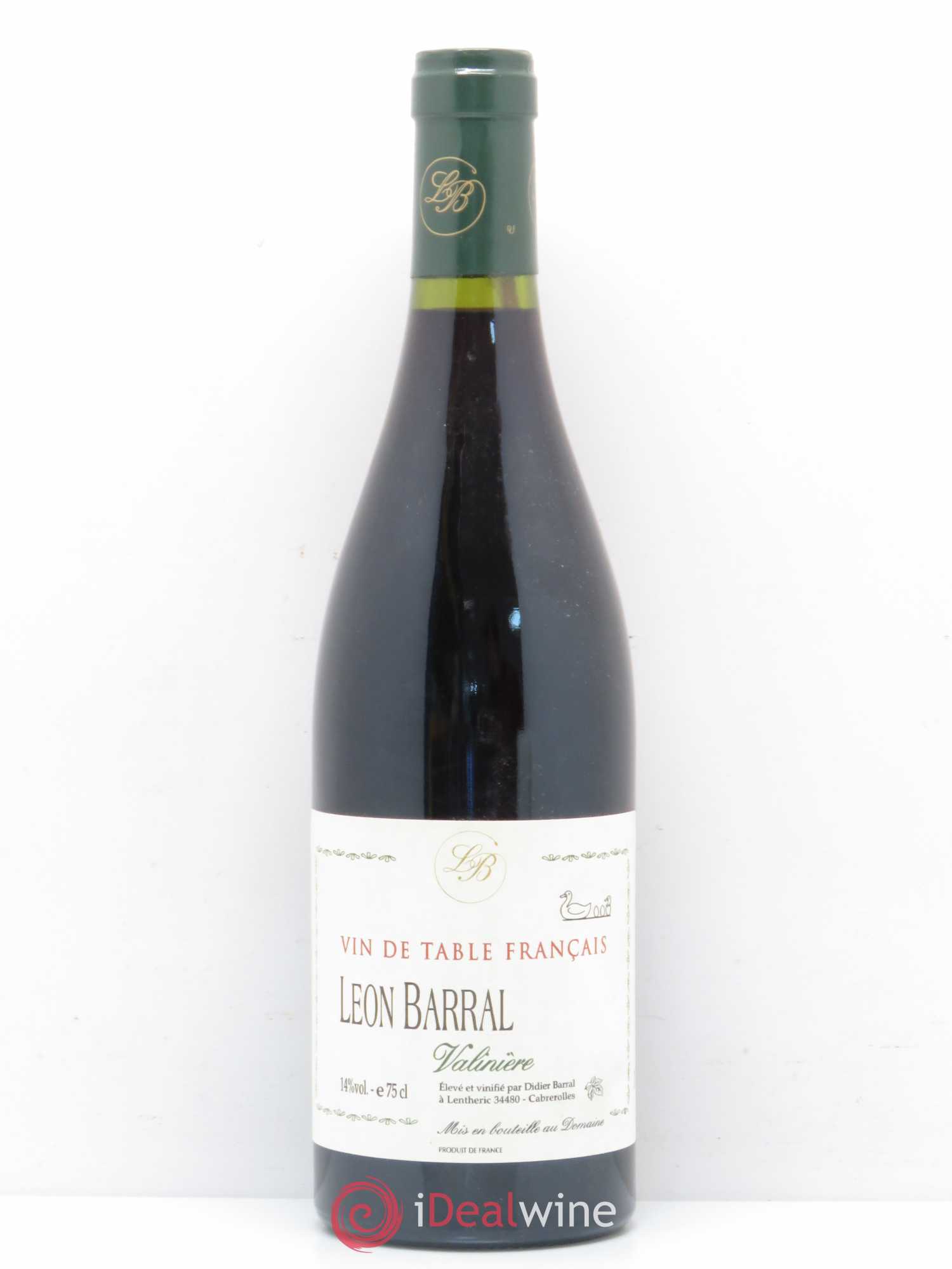 Vin de table Valinière Domaine Léon Barral 2001 - Posten von 1 Flasche - 0