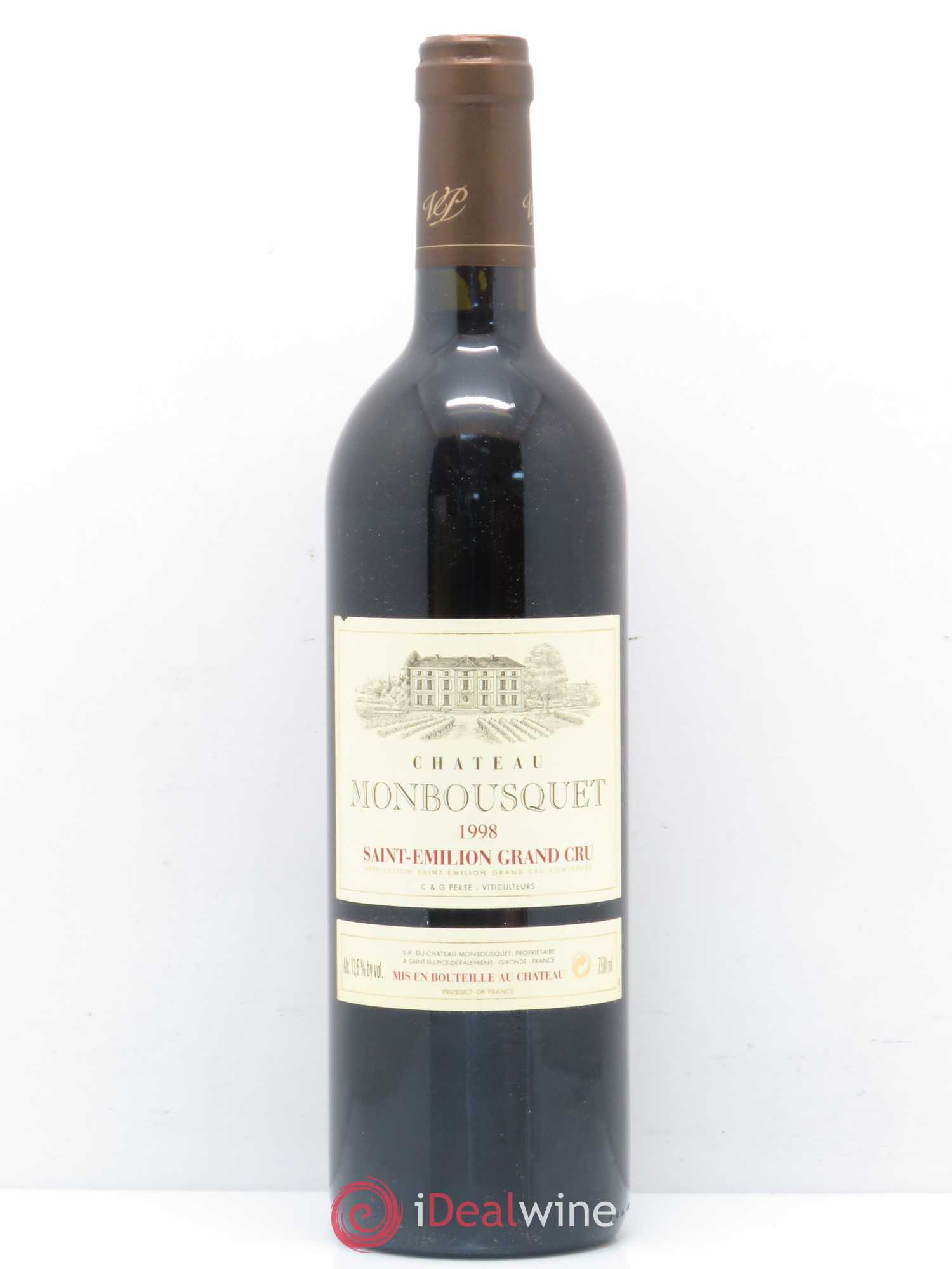 Château Monbousquet Grand Cru Classé 1998 - Lot de 1 bouteille - 0