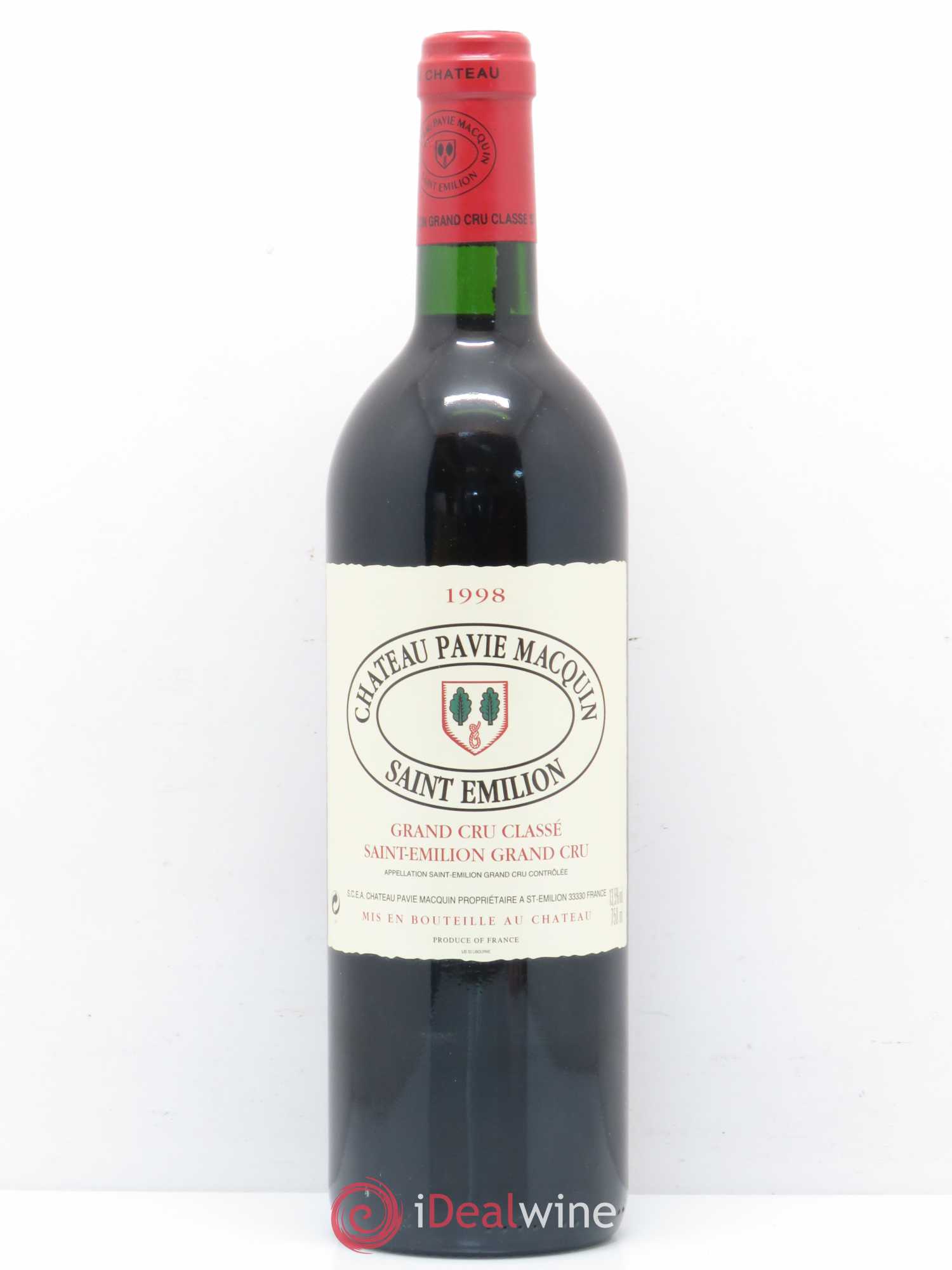 Château Pavie Macquin 1er Grand Cru Classé B 1998 - Lot de 1 bouteille - 0