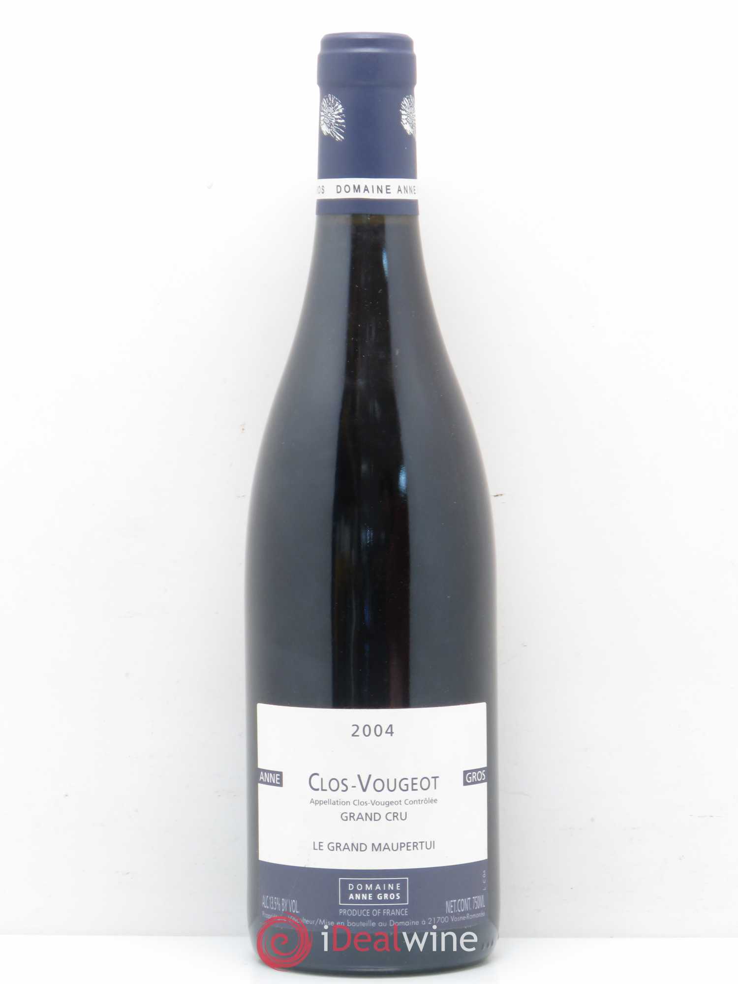 Clos de Vougeot Grand Cru Le Grand Maupertui Anne Gros 2004 - Lot de 1 bouteille - 0