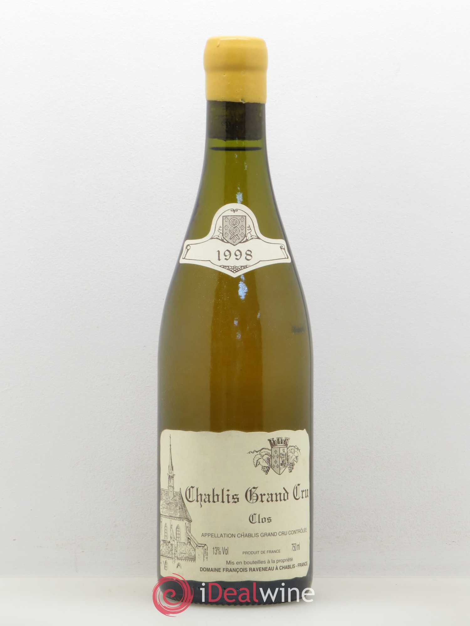 Chablis Grand Cru Clos Raveneau (Domaine) 1998 - Lot de 1 bouteille - 0