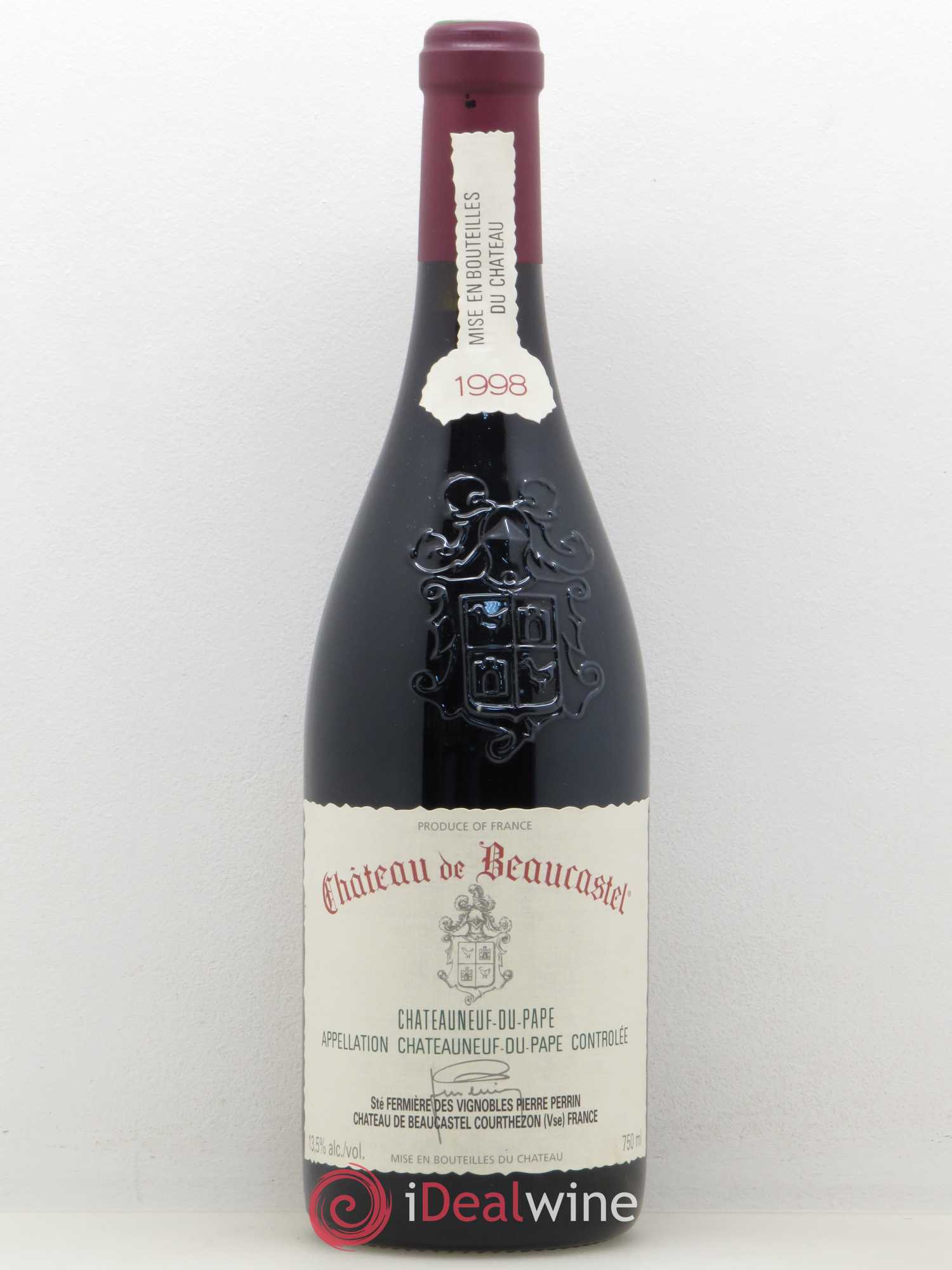 Châteauneuf-du-Pape Château de Beaucastel Famille Perrin 1998 - Lot de 1 bouteille - 0