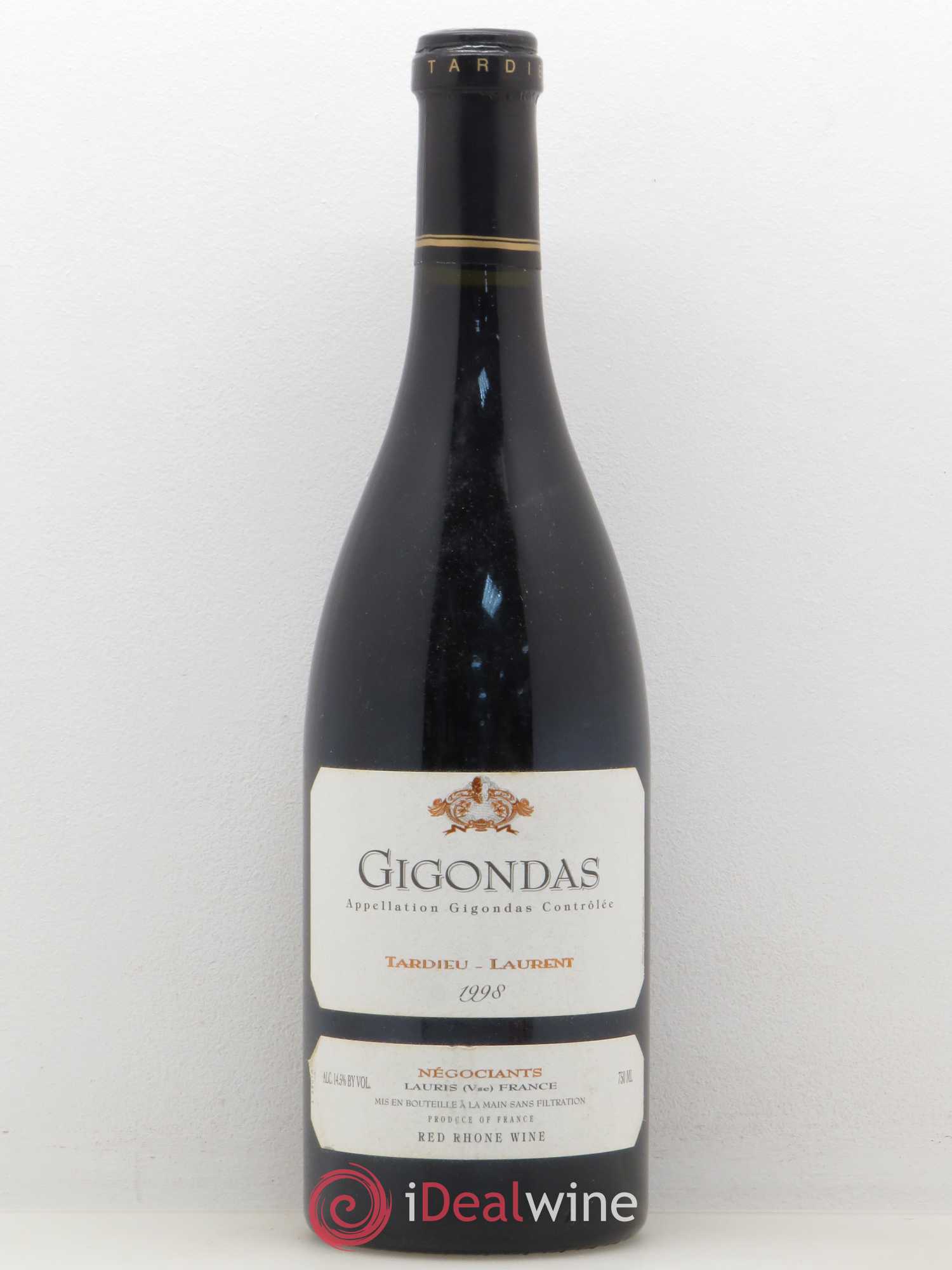 Gigondas Tardieu Laurent 1998 - Lot de 1 bouteille - 0