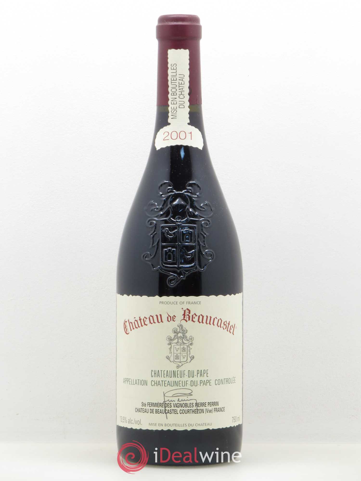 Châteauneuf-du-Pape Château de Beaucastel Famille Perrin 2001 - Lot de 1 bouteille - 0