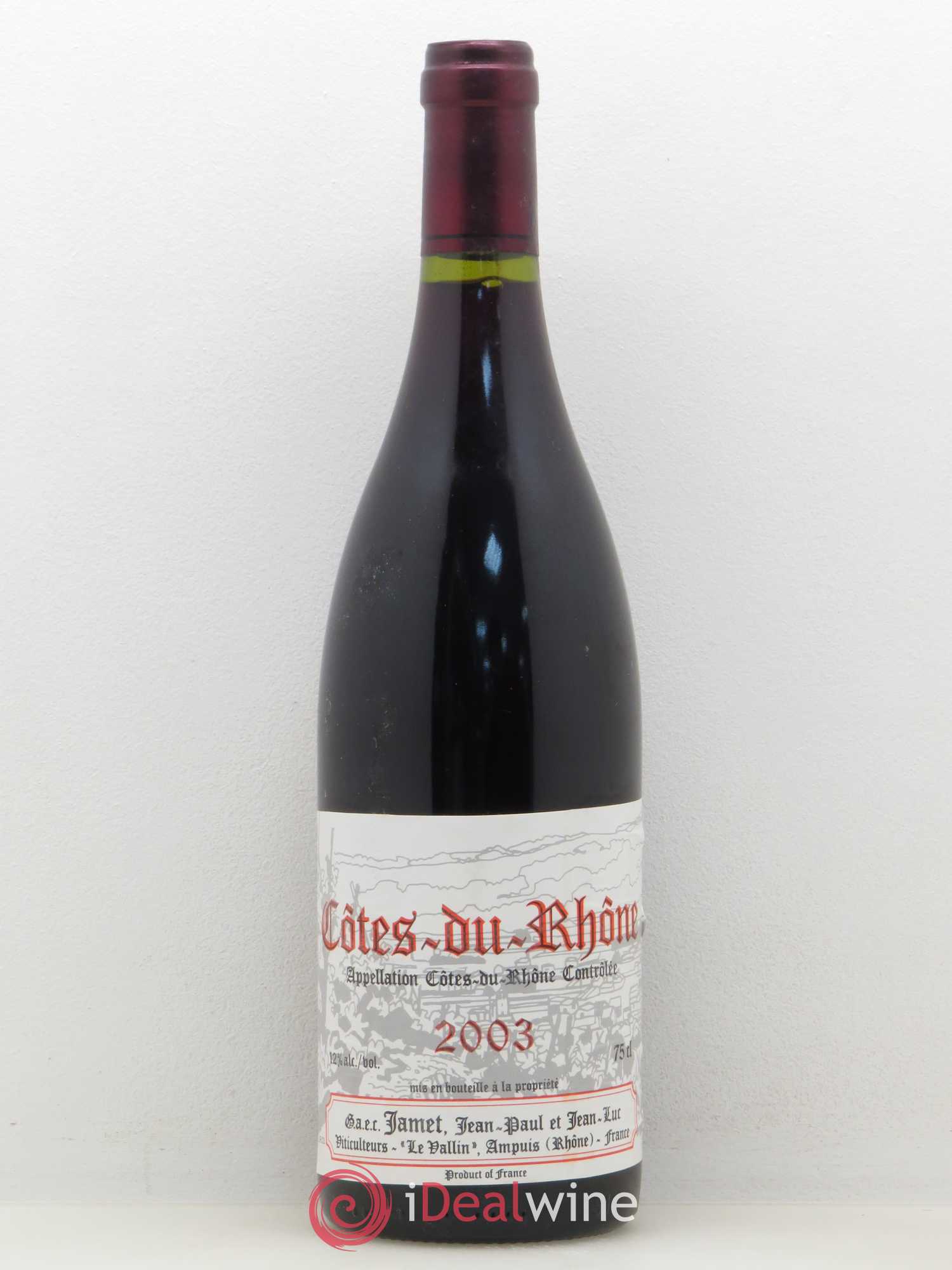 Côtes-du-Rhône Jamet (Domaine) 2003 - Lot de 1 bouteille - 0