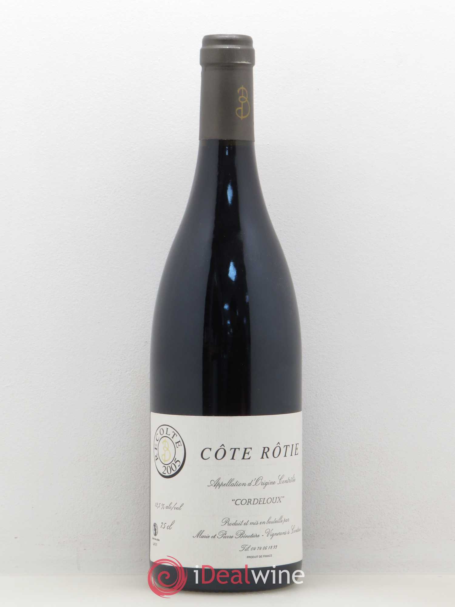 Côte-Rôtie Cordeloux Marie et Pierre Benetiere 2005 - Posten von 1 Flasche - 0