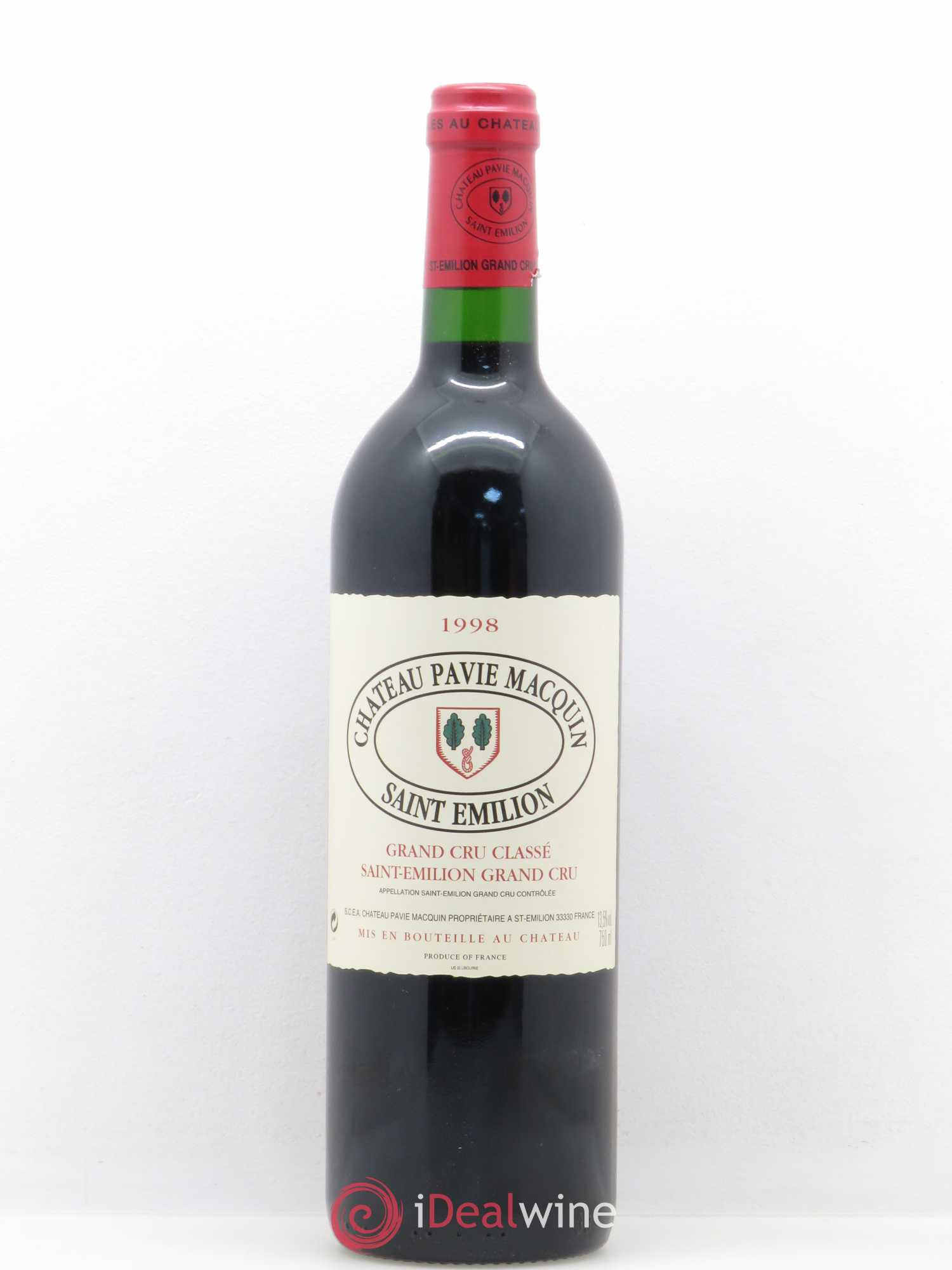 Château Pavie Macquin 1er Grand Cru Classé B 1998 - Lot de 1 bouteille - 0