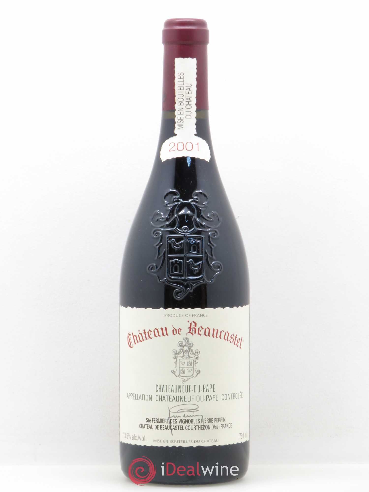 Châteauneuf-du-Pape Château de Beaucastel Famille Perrin 2001 - Lot de 1 bouteille - 0