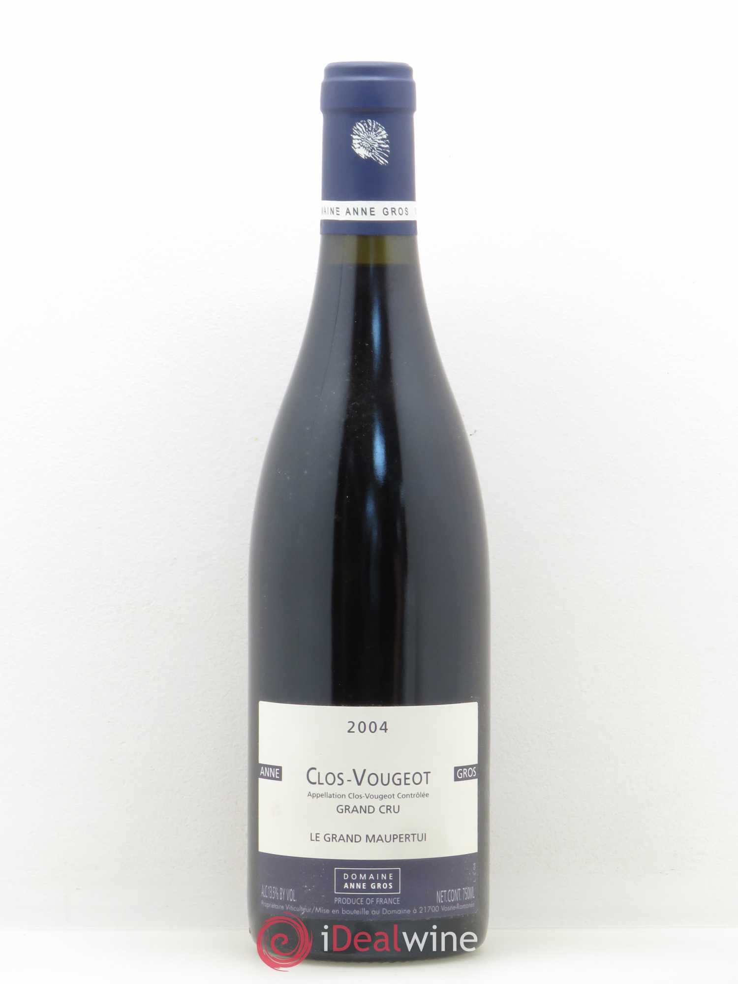 Clos de Vougeot Grand Cru Le Grand Maupertui Anne Gros 2004 - Lot de 1 bouteille - 0