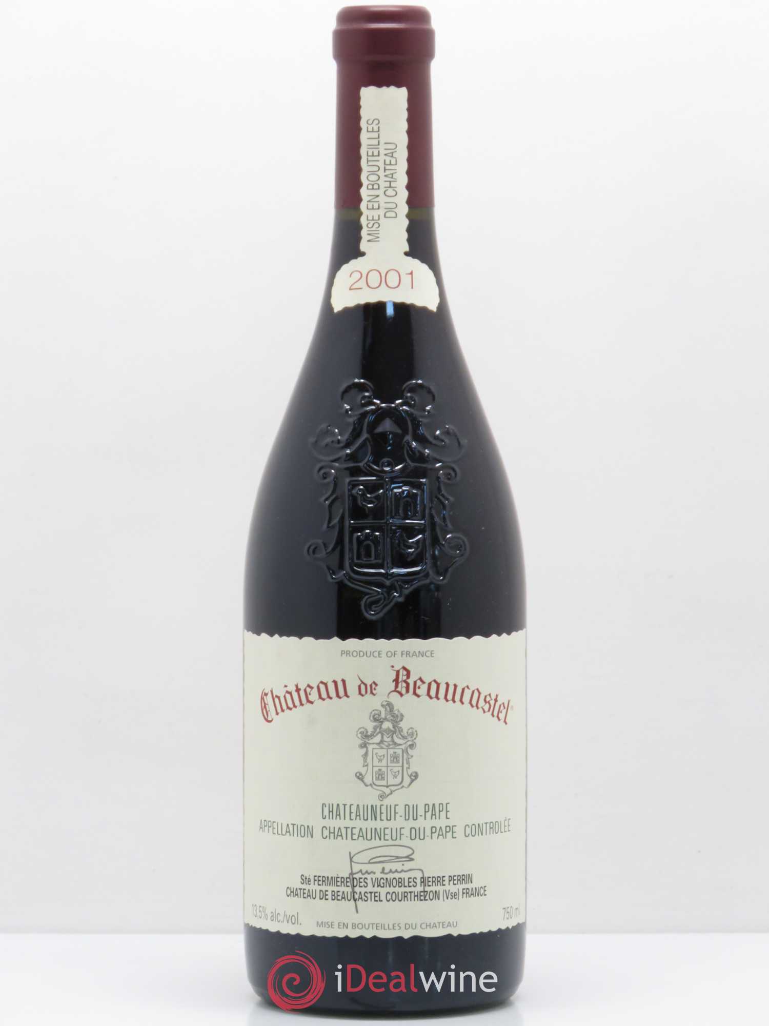 Châteauneuf-du-Pape Château de Beaucastel Famille Perrin 2001 - Lot de 1 bouteille - 0