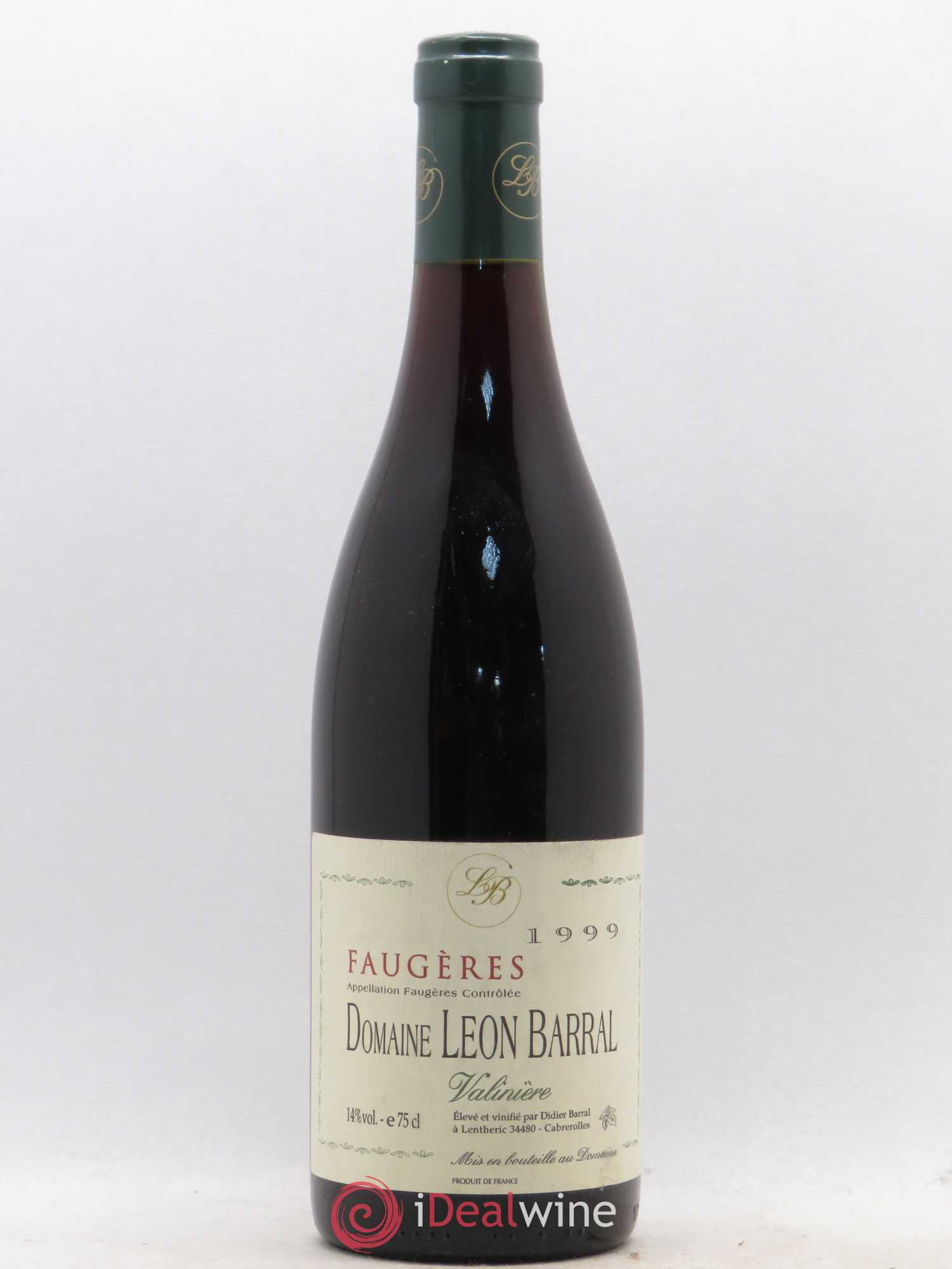 Faugères Valinière Domaine Léon Barral 1999 - Lot de 1 bouteille - 0