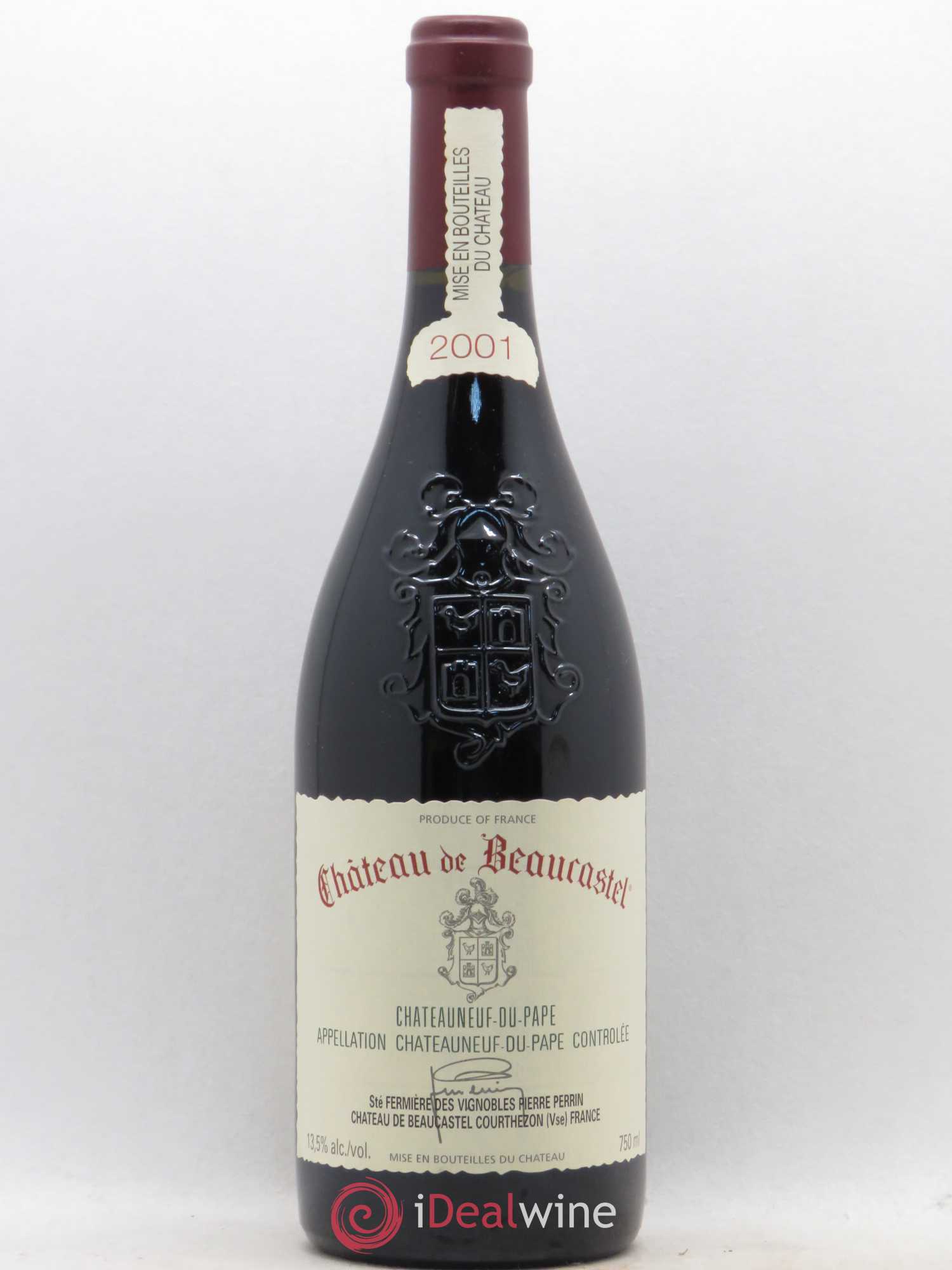 Châteauneuf-du-Pape Château de Beaucastel Famille Perrin 2001 - Lot de 1 bouteille - 0