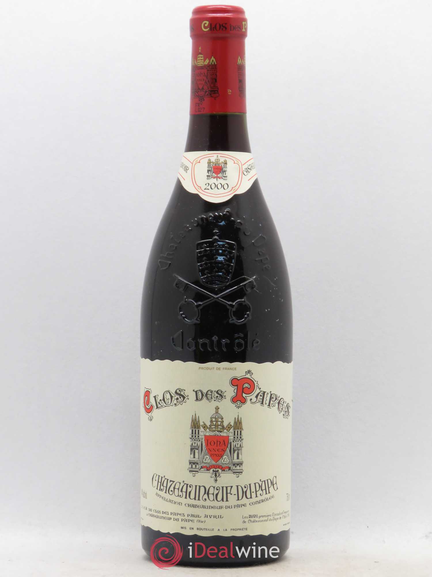 Châteauneuf-du-Pape Clos des Papes - Paul Avril 2000 - Lot de 1 bouteille - 0