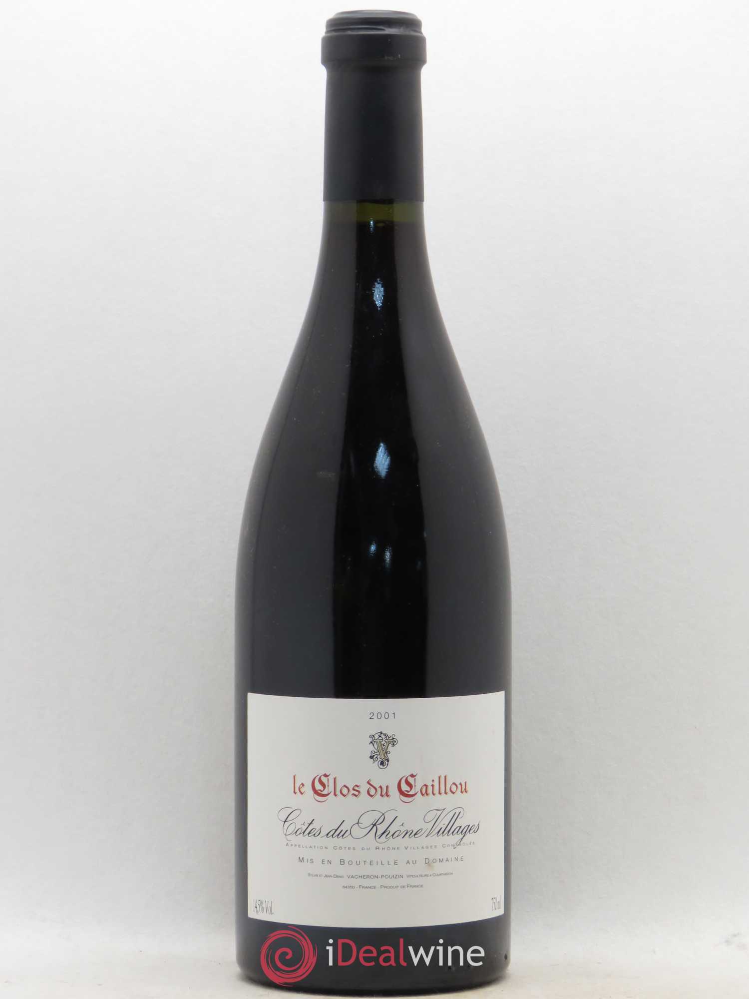 Côtes-du-Rhône Le Clos du Caillou Sylvie Vacheron 2001 - Posten von 1 Flasche - 0