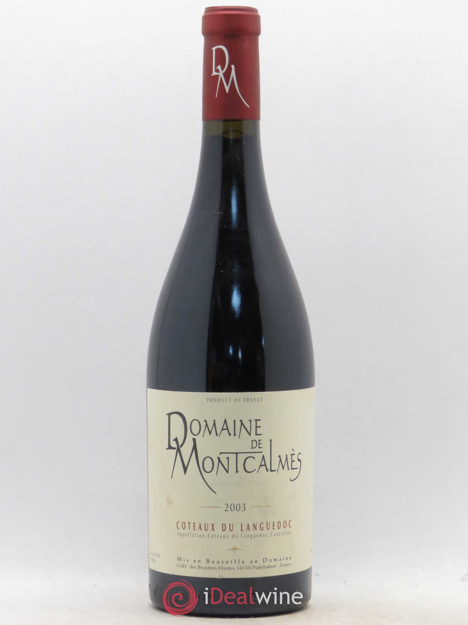 Terrasses du Larzac Domaine de Montcalmès Frédéric Pourtalié 2003 - Lot de 1 bouteille - 0