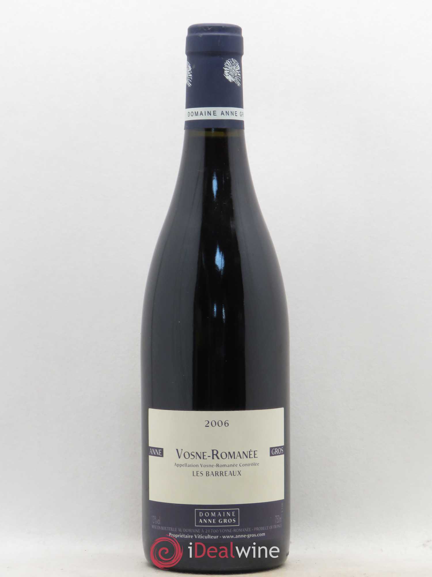 Vosne-Romanée Les Barreaux Anne Gros 2006 - Lot de 1 bouteille - 0