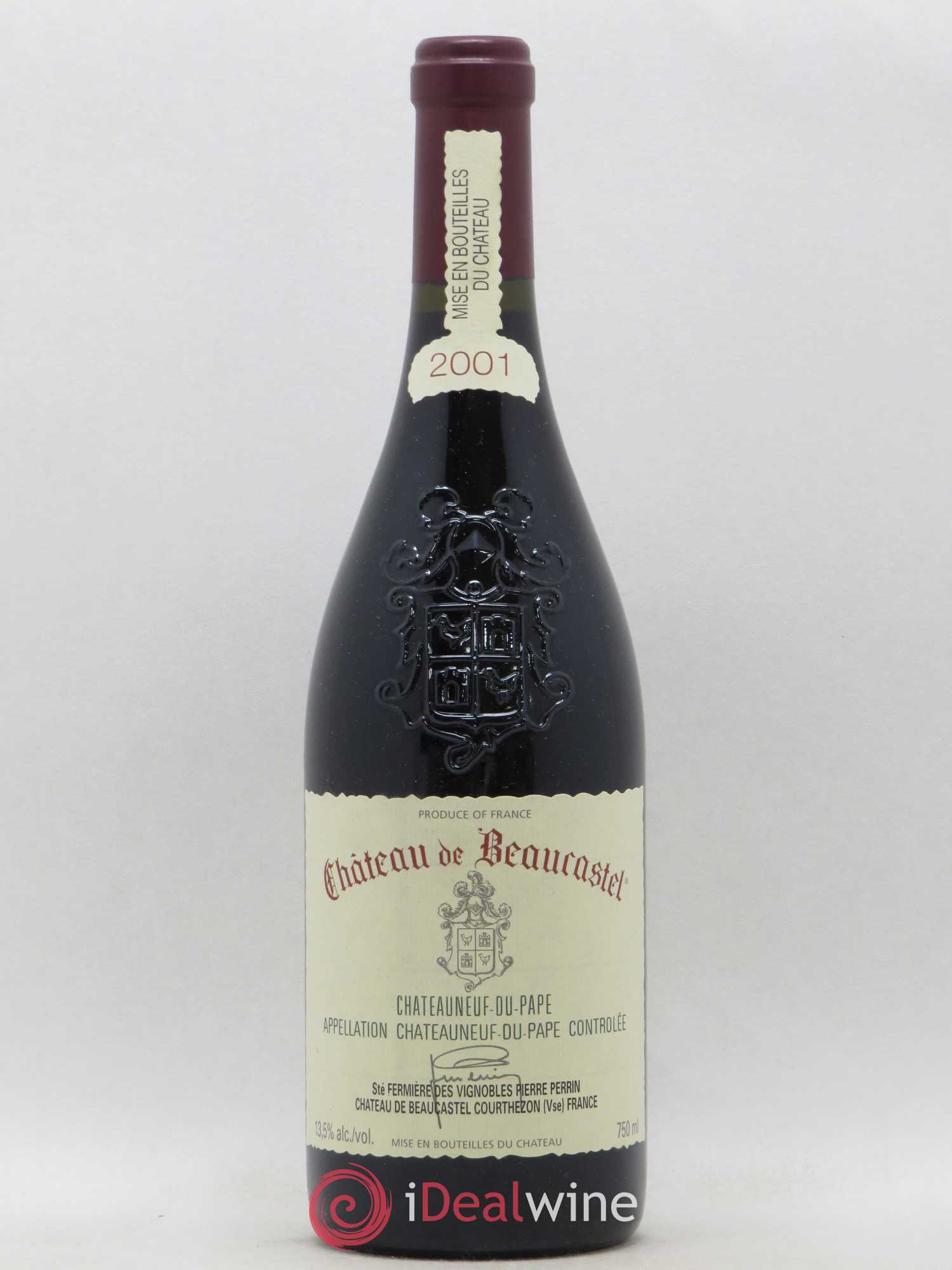 Châteauneuf-du-Pape Château de Beaucastel Famille Perrin 2001 - Lot de 1 bouteille - 0