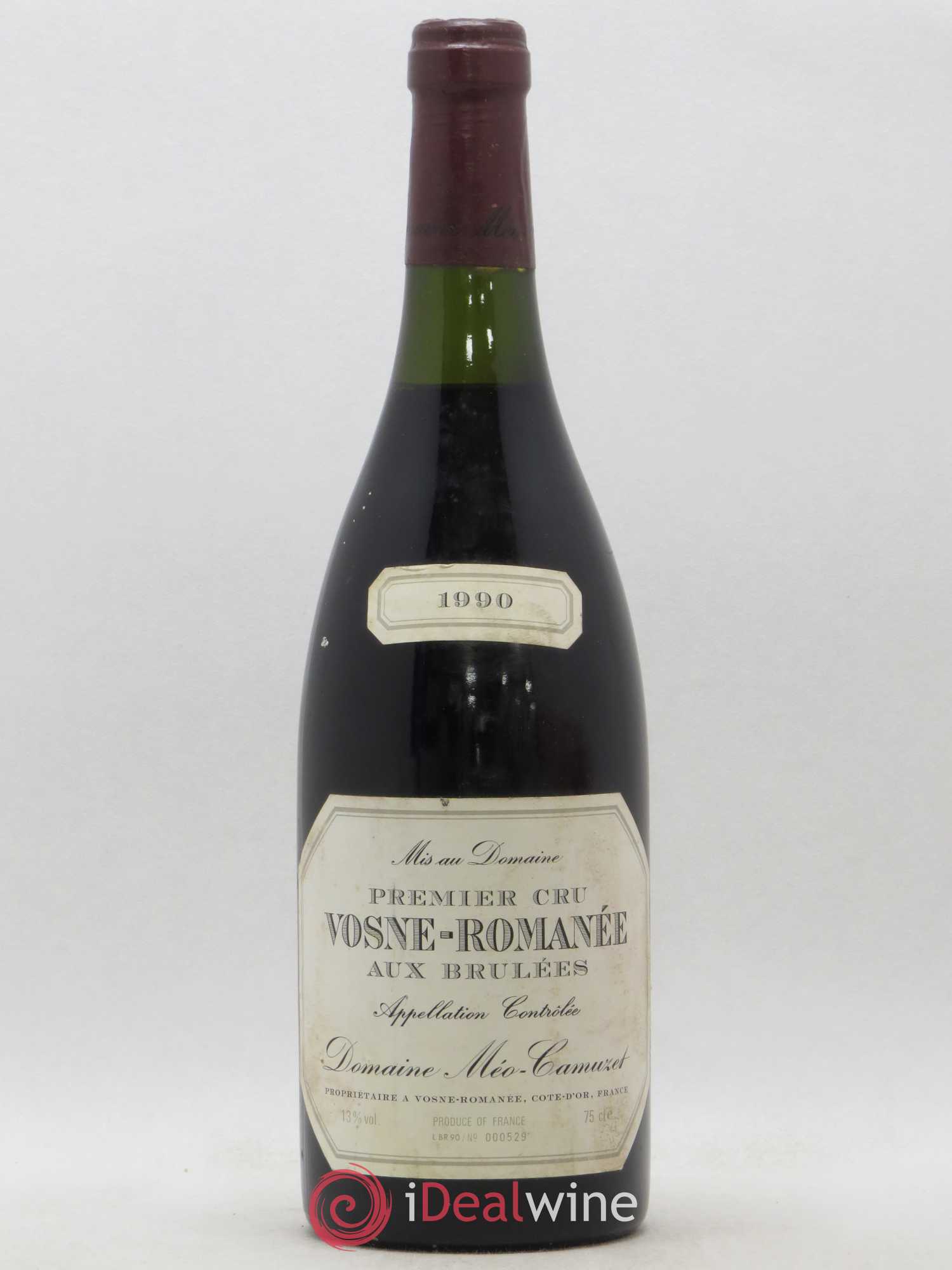 Vosne-Romanée 1er Cru Aux Brûlées Méo-Camuzet (Domaine) 1990 - Lot de 1 bouteille - 0