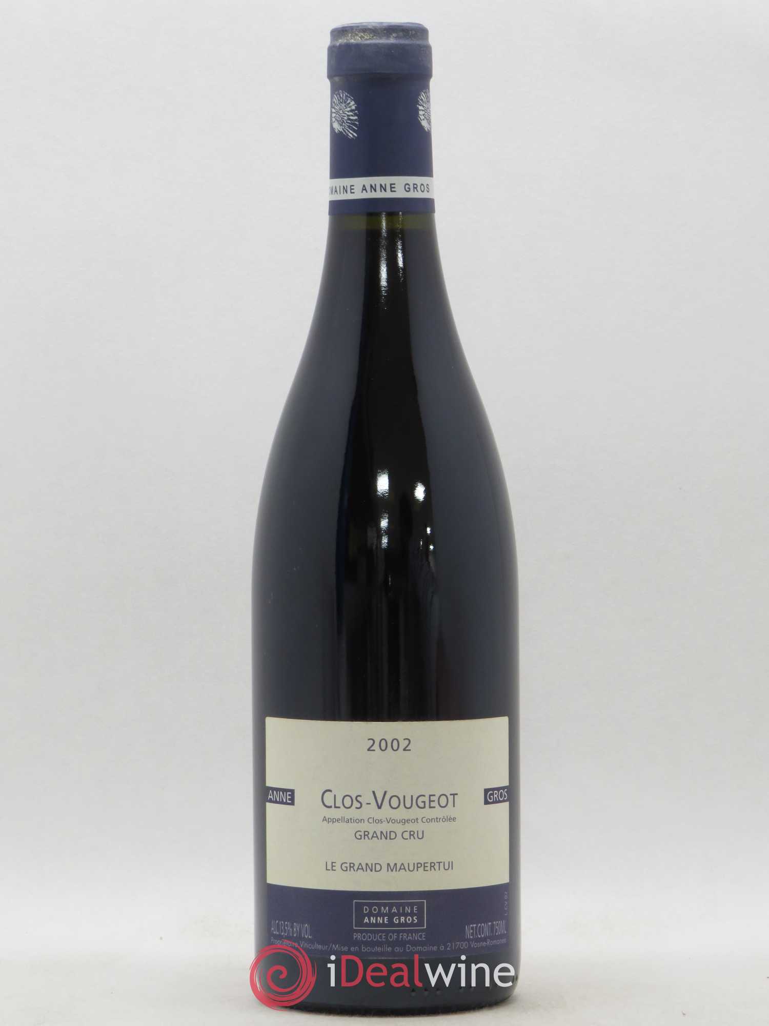 Clos de Vougeot Grand Cru Le Grand Maupertui Anne Gros 2002 - Lot de 1 bouteille - 0
