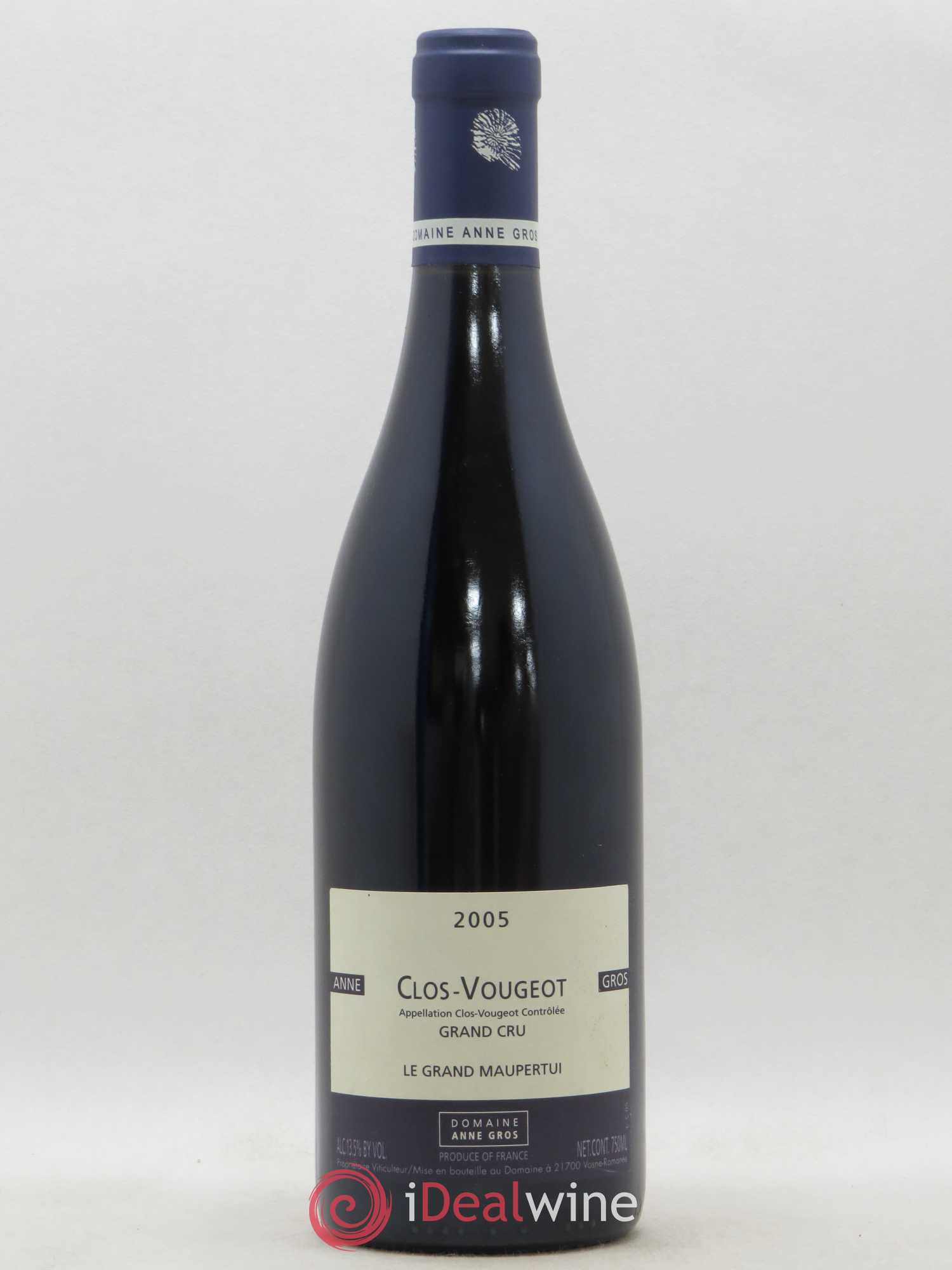 Clos de Vougeot Grand Cru Le Grand Maupertui Anne Gros 2005 - Lot de 1 bouteille - 0