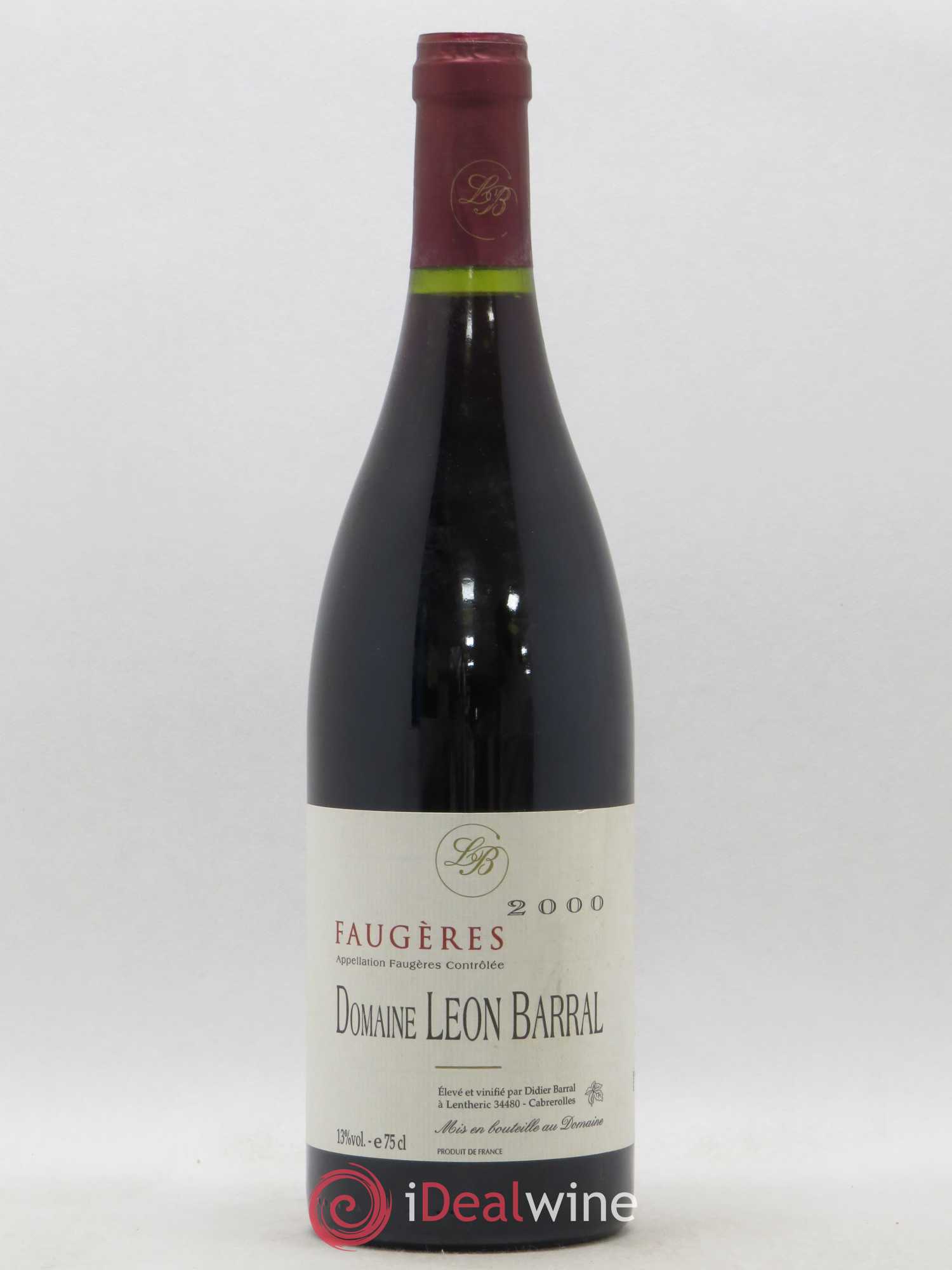 Faugères Domaine Léon Barral 2000 - Lot de 1 bouteille - 0
