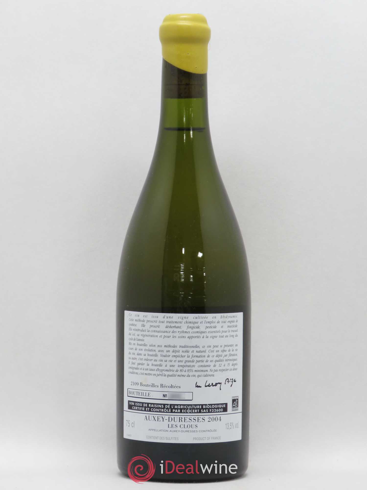 Auxey-Duresses Les Clous d'Auvenay (Domaine) 2004 - Lot de 1 bouteille - 1